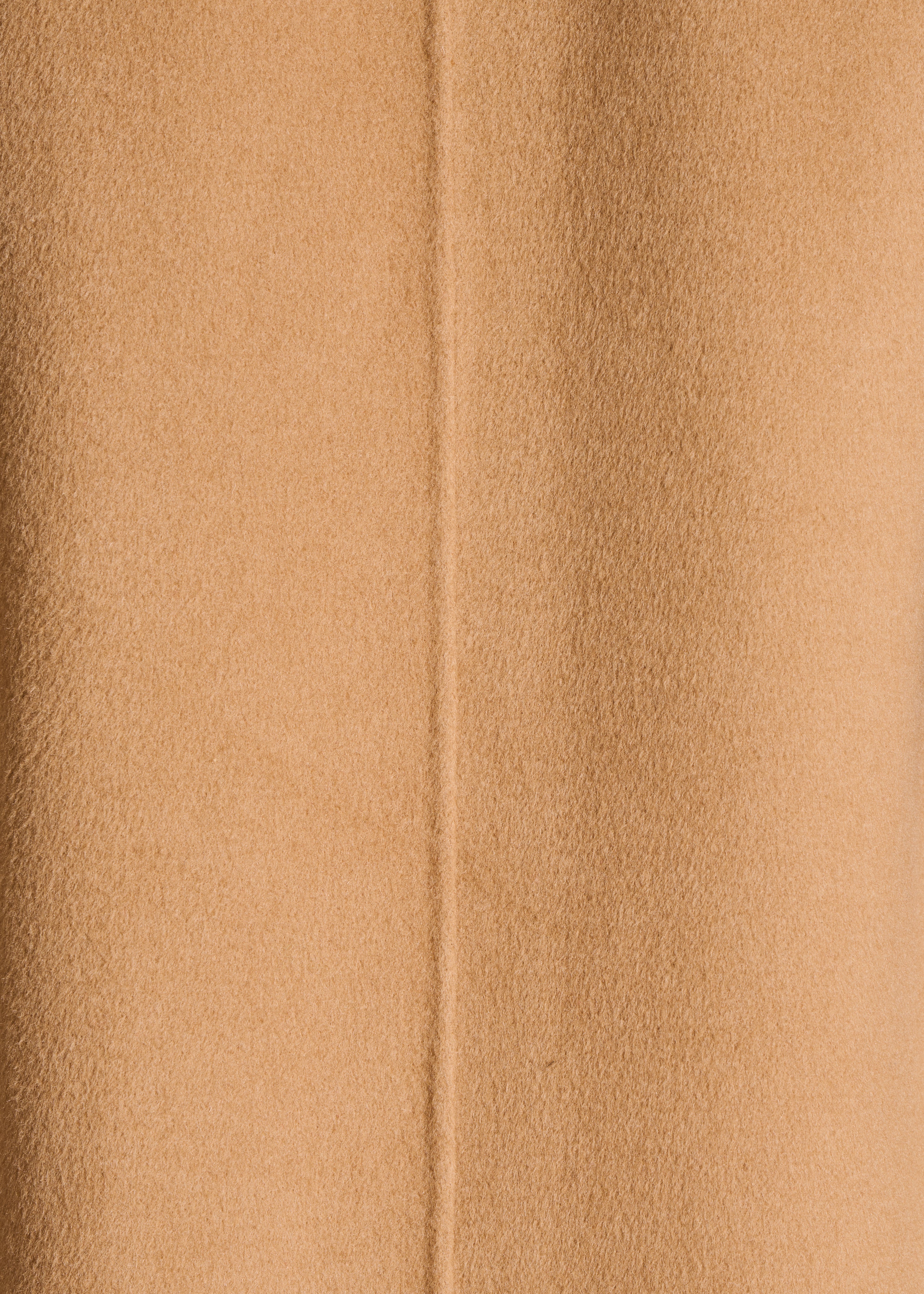 Casaco de lã camel de comprimento médio