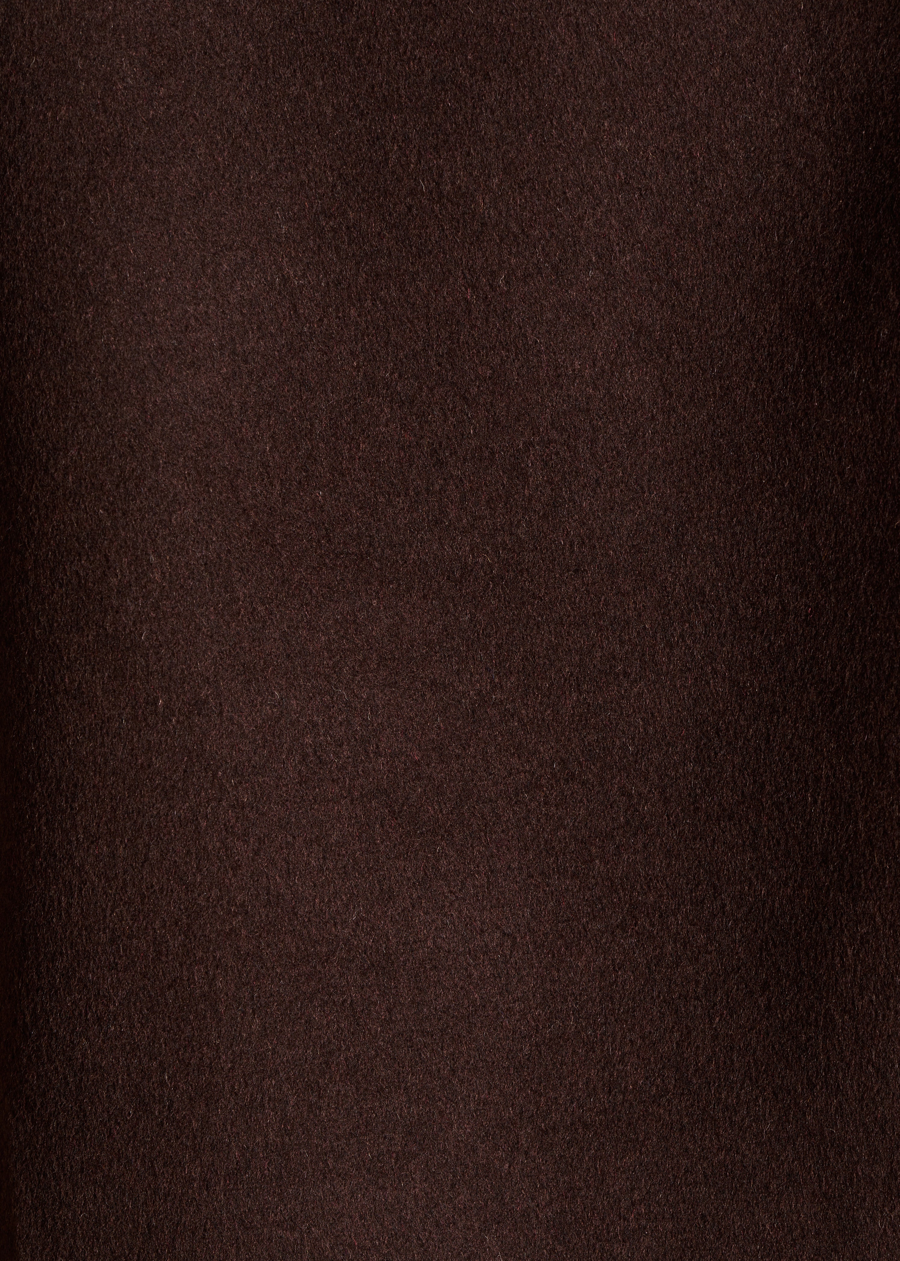 Manteau court marron en laine avec écharpe amovible