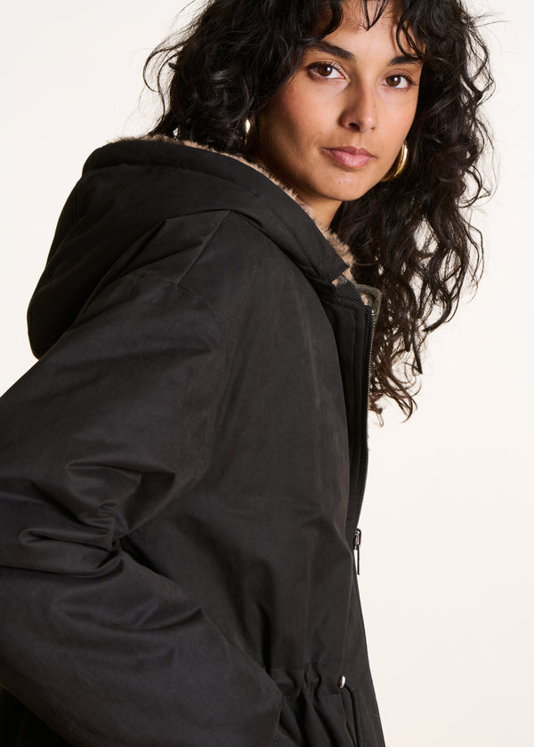 Doudoune Longue Réversible Neuve - Couleur Moutarde/marron - Taille 44/46 - Polyester