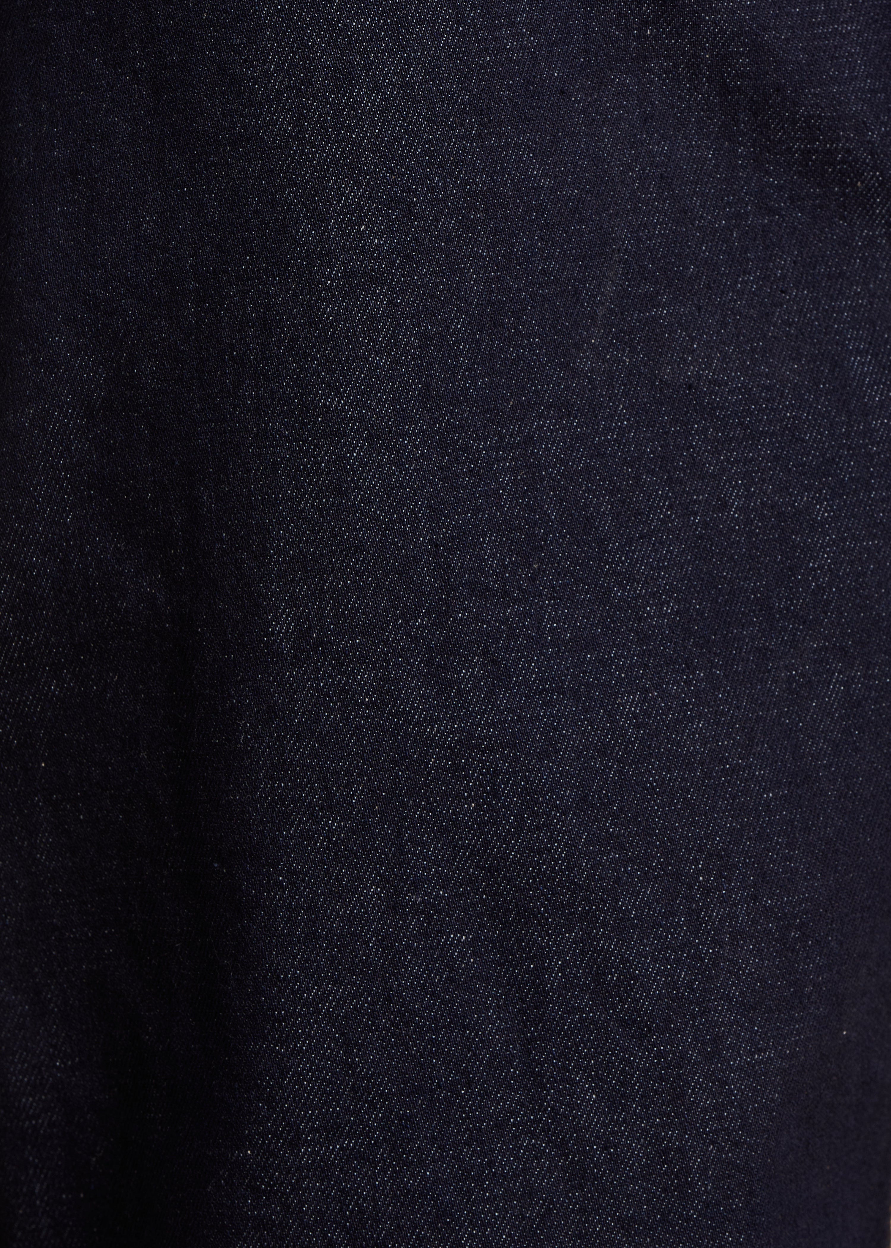 Raw denim straight high-waisted jeans in organic cotton