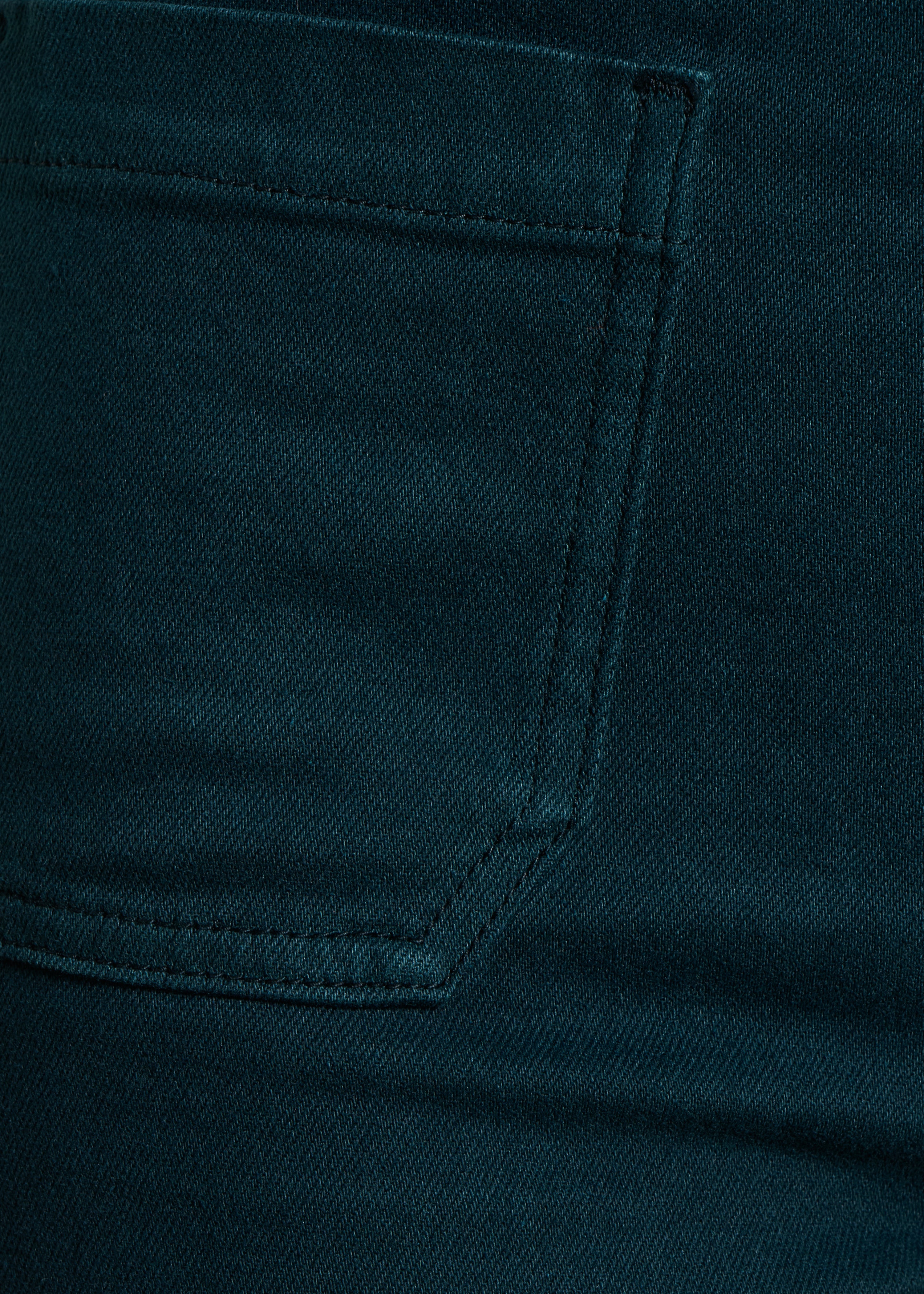 Jean bleu pétrole flare taille haute en coton biologique