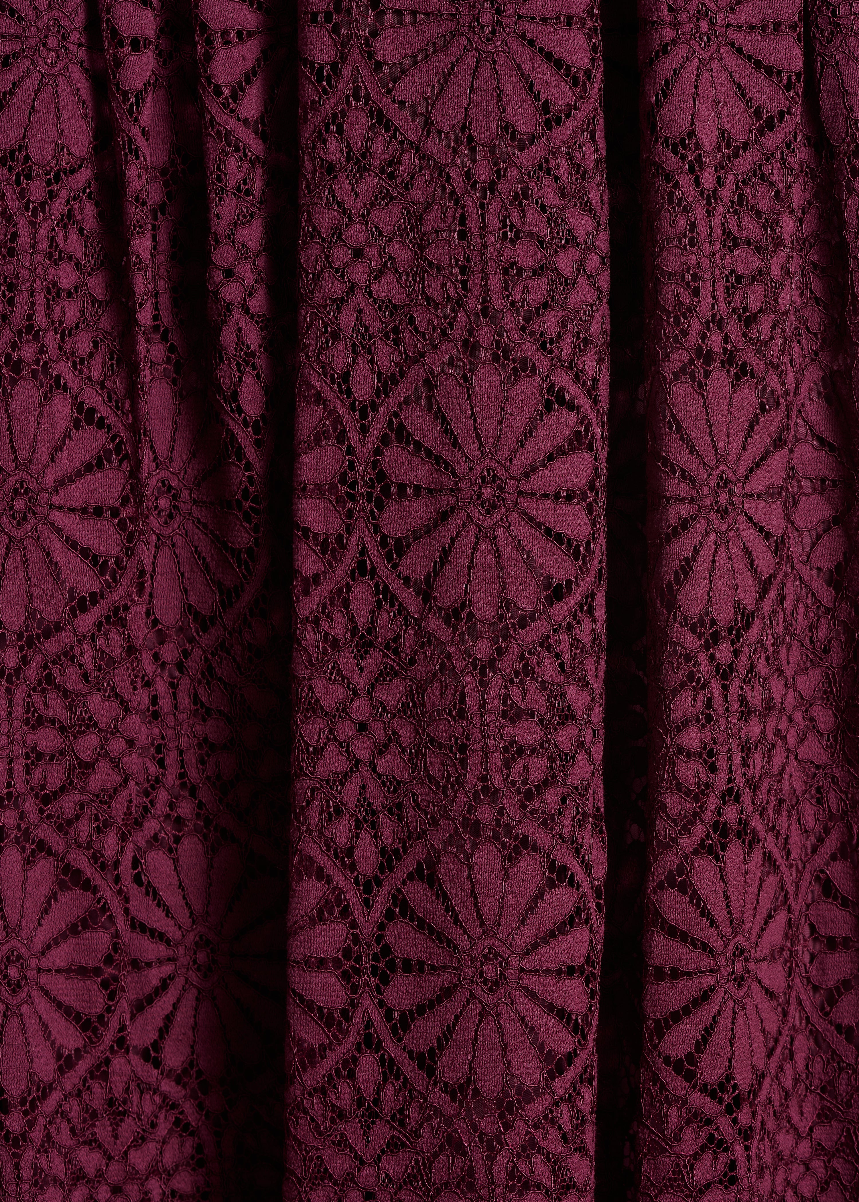 Long burgundy lace skirt