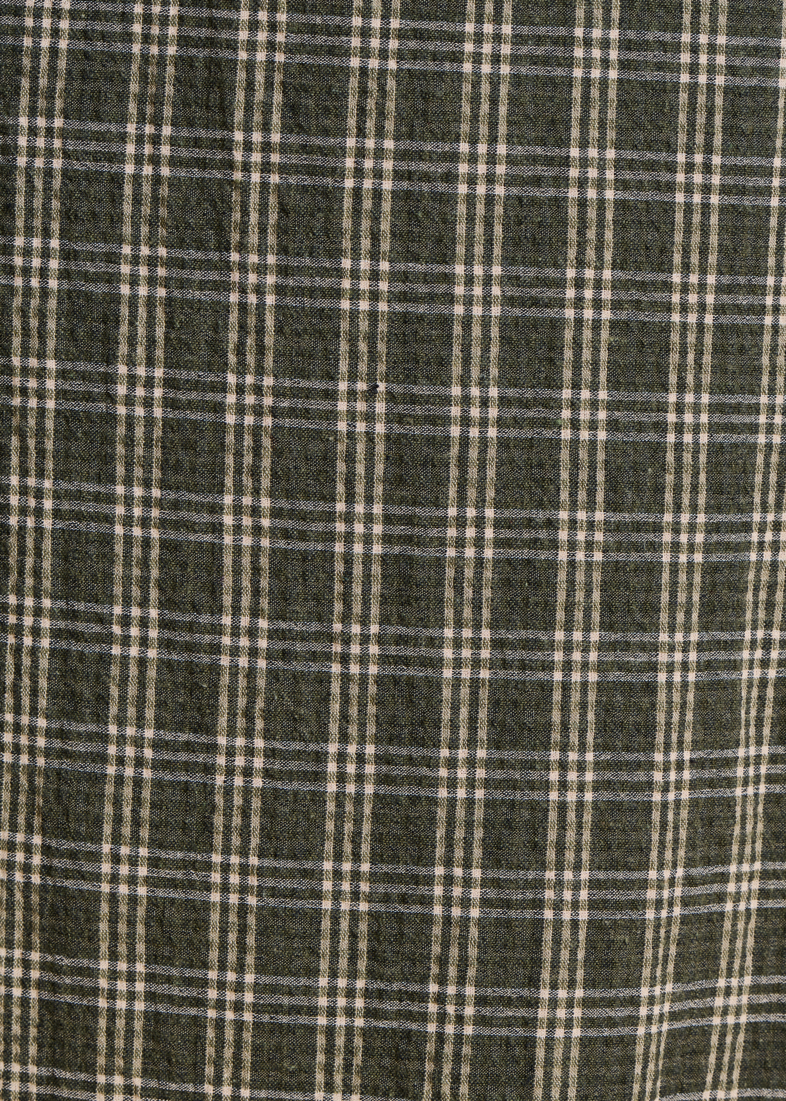 Jupe mi-longue à carreaux kaki