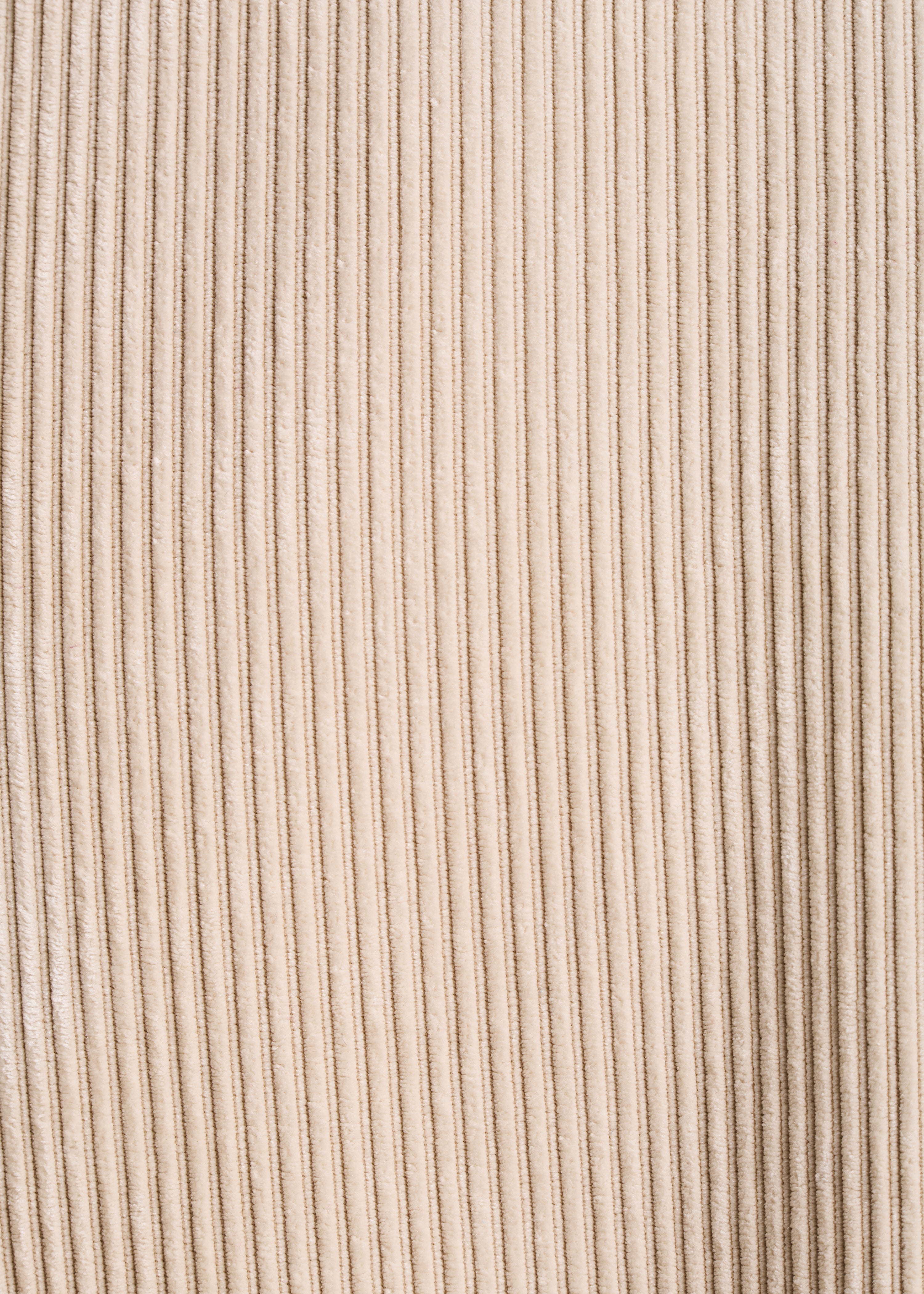 Jupe portefeuille mi-longue en velours côtelé écrue