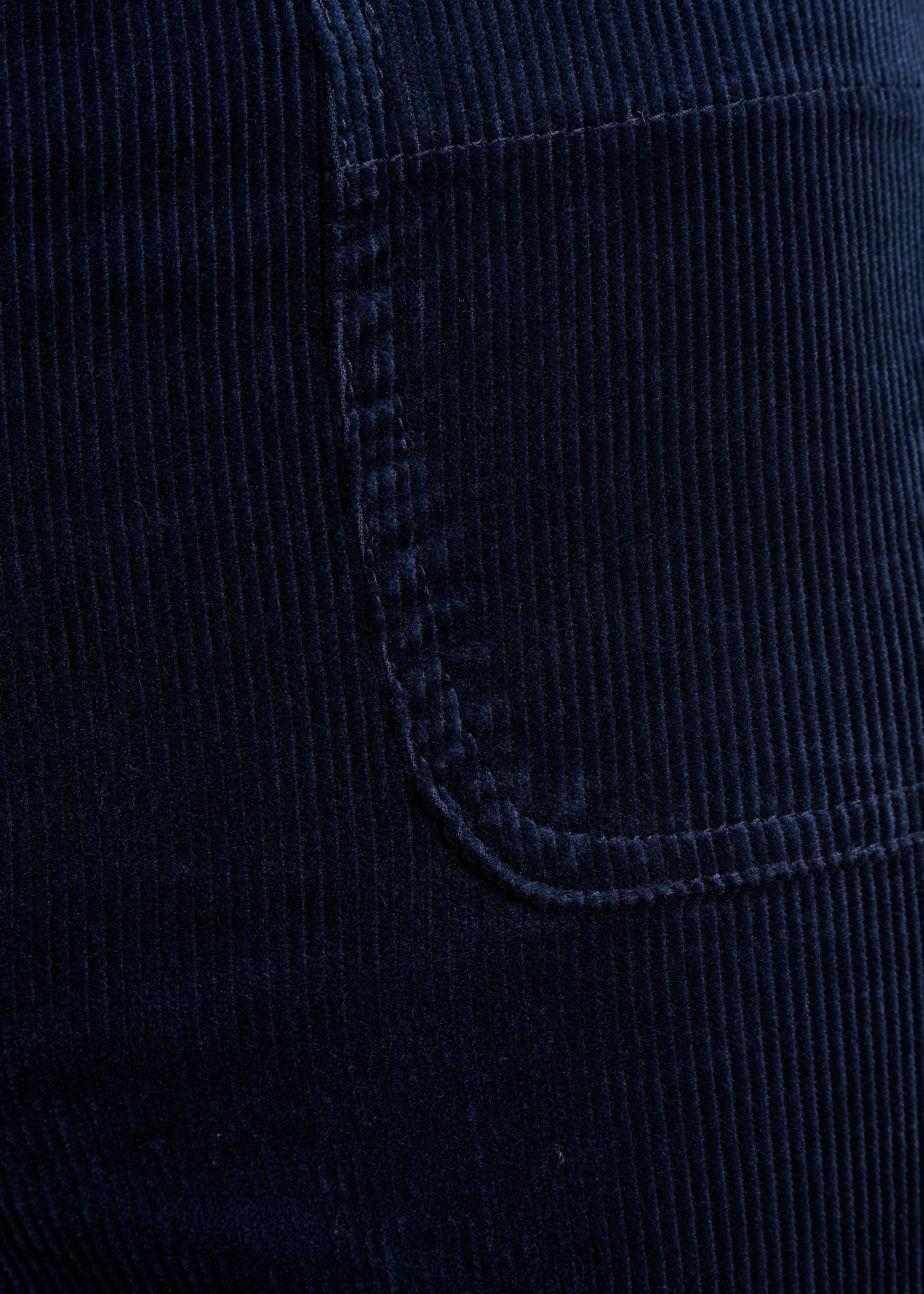 Pantalon en velours bleu marine