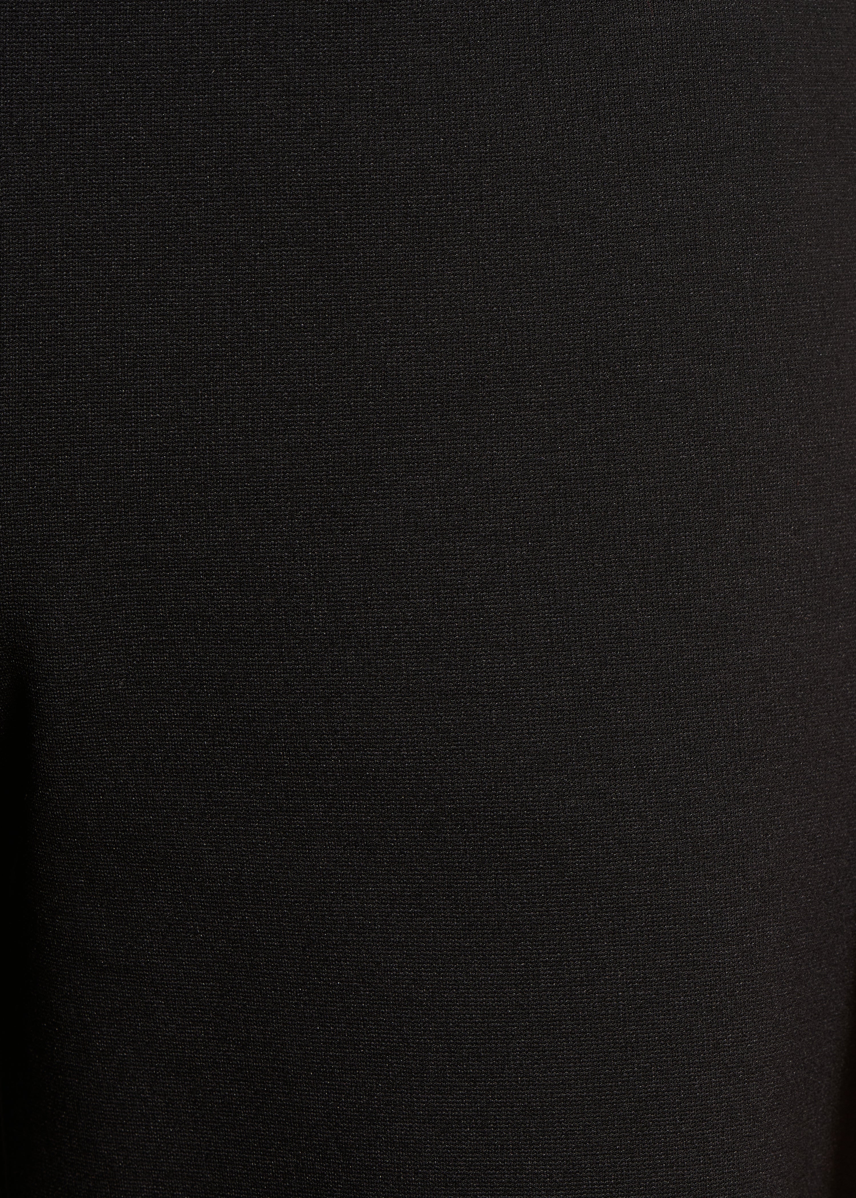 Black straight 7/8-length pants in milano jersey