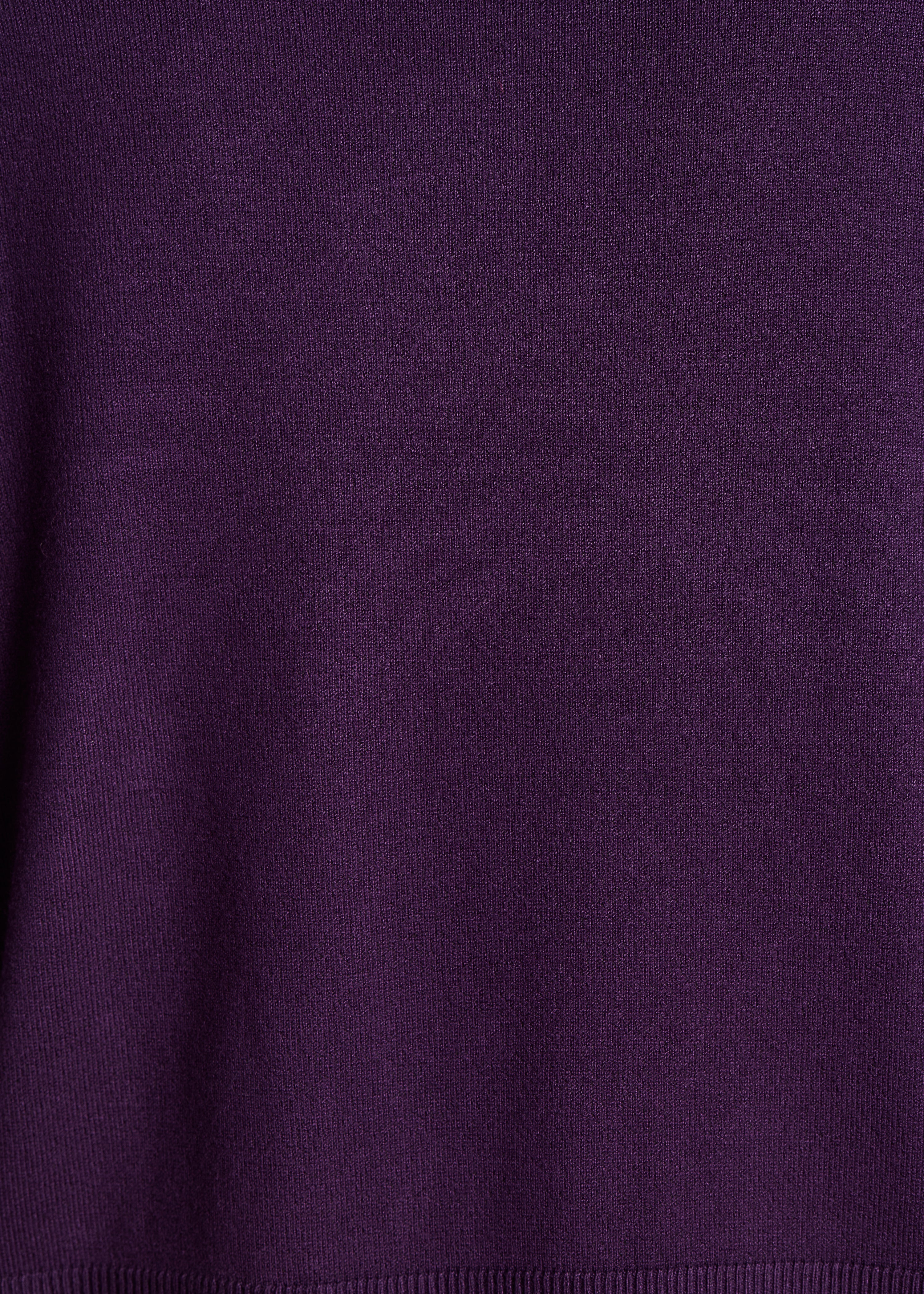 Pull violet manches longues col rond