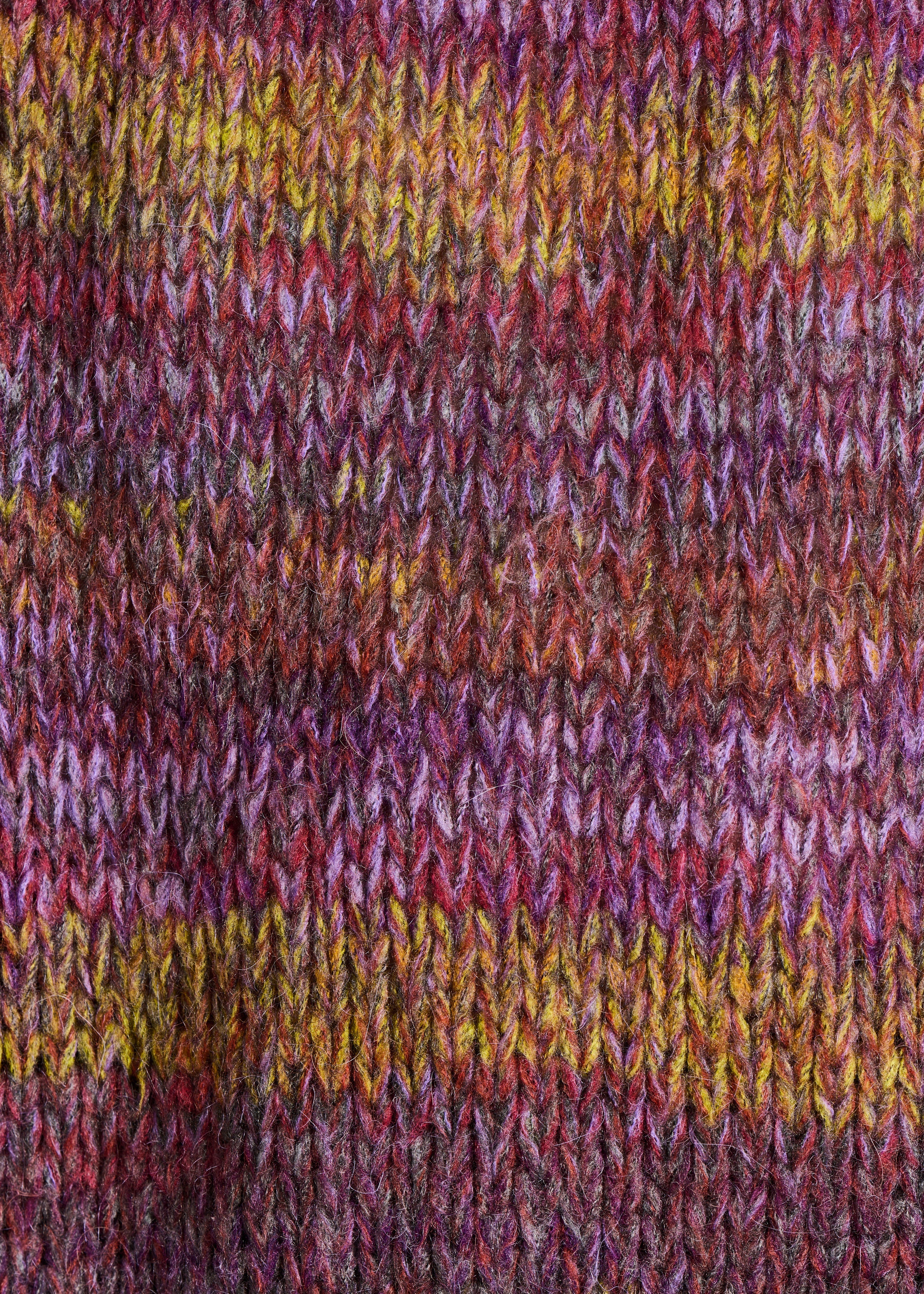 Pull prune à imprimé manches longues col rond