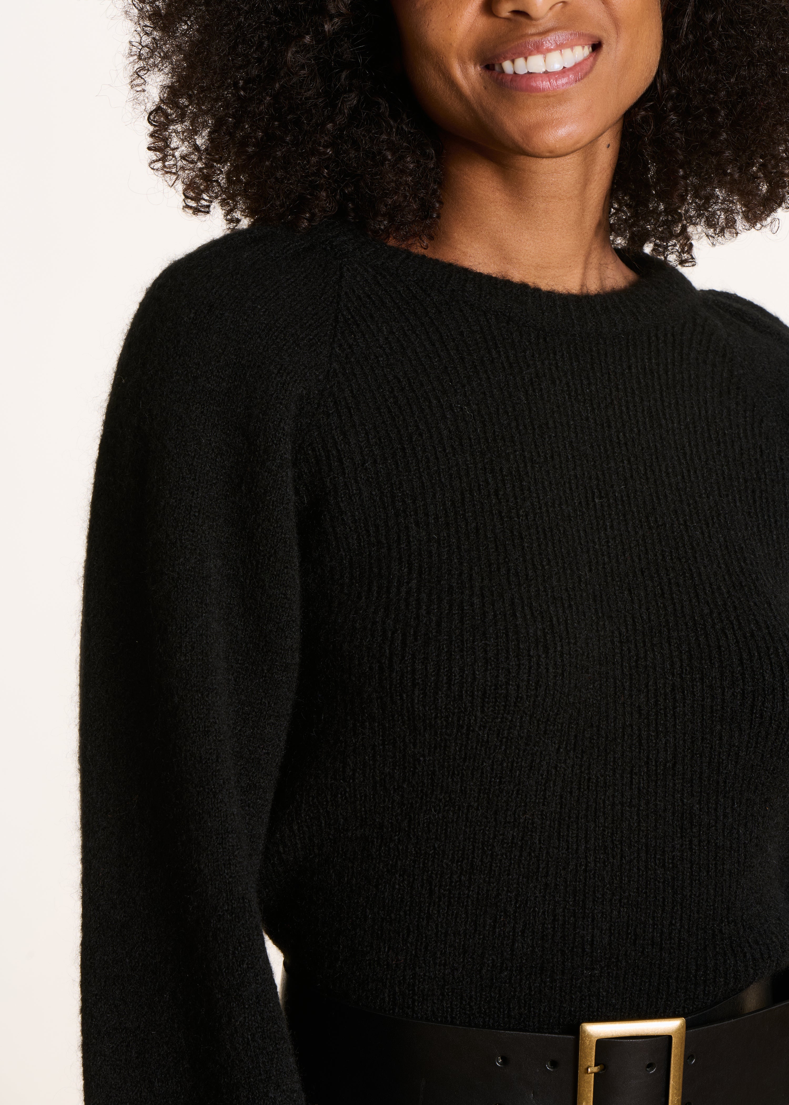 Pull côtelé manches longues - Noir - Femme - 3.90 Pull côtelé manches longues - Noir - Femme - 3.90