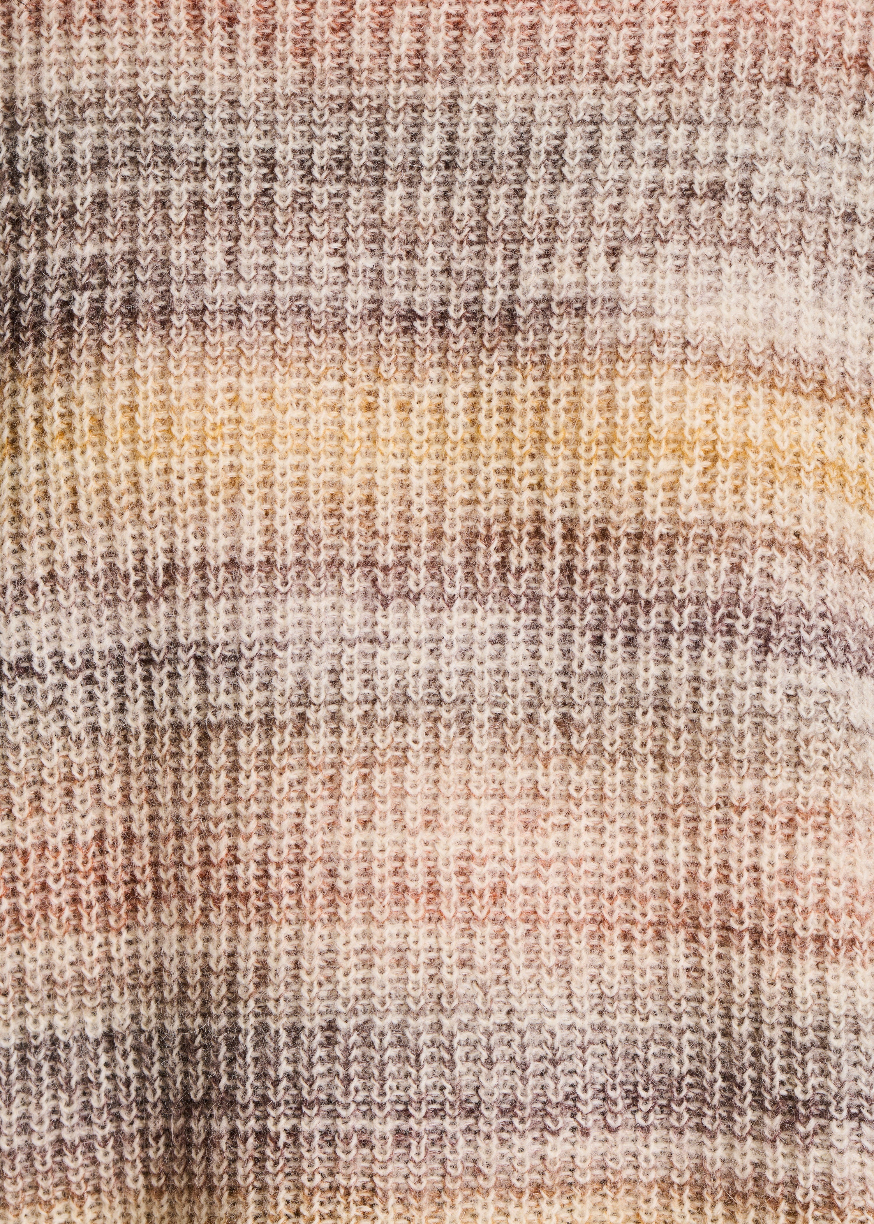 Beige round neck knit sweater