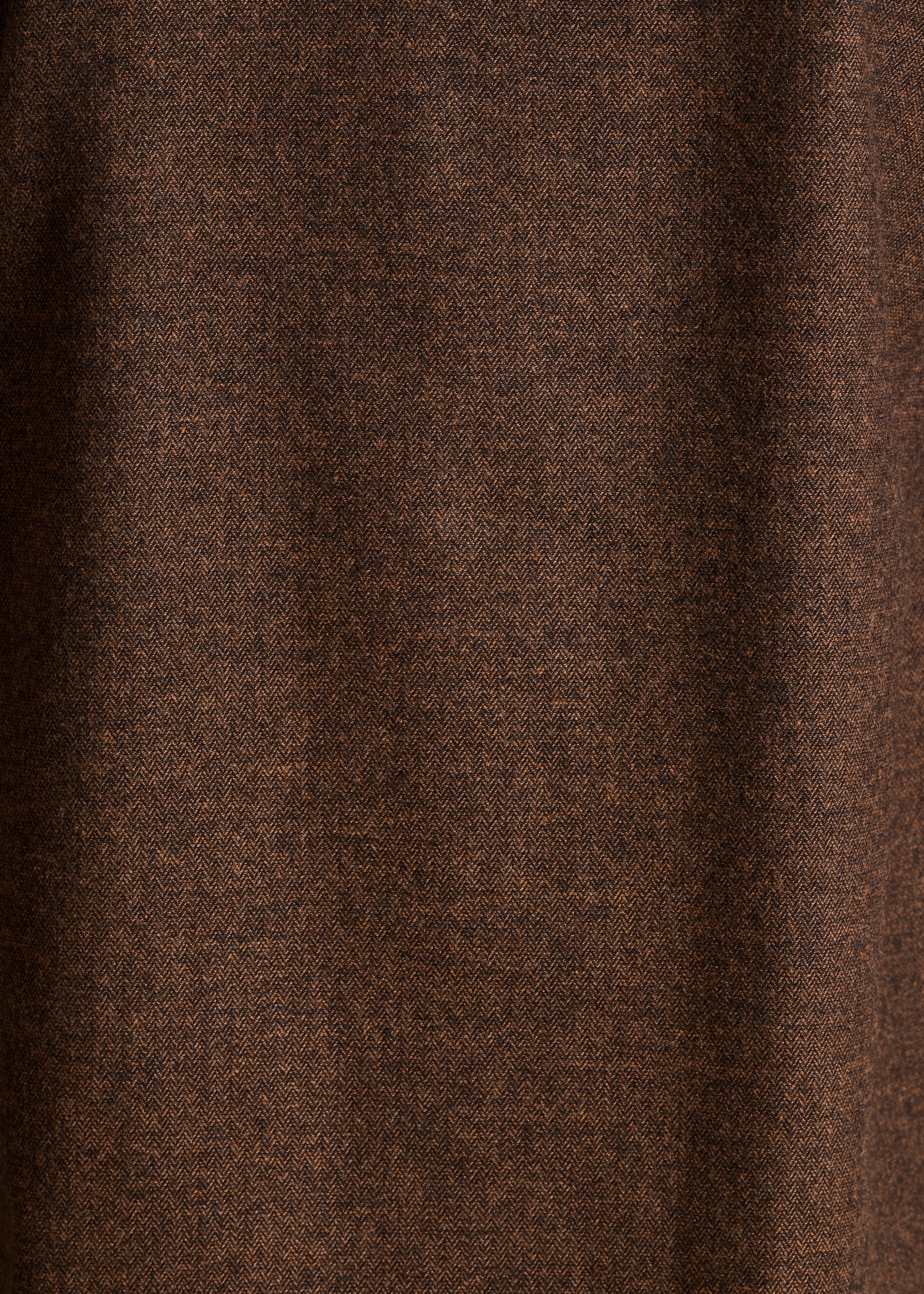 Robe chemise courte en tweed marron
