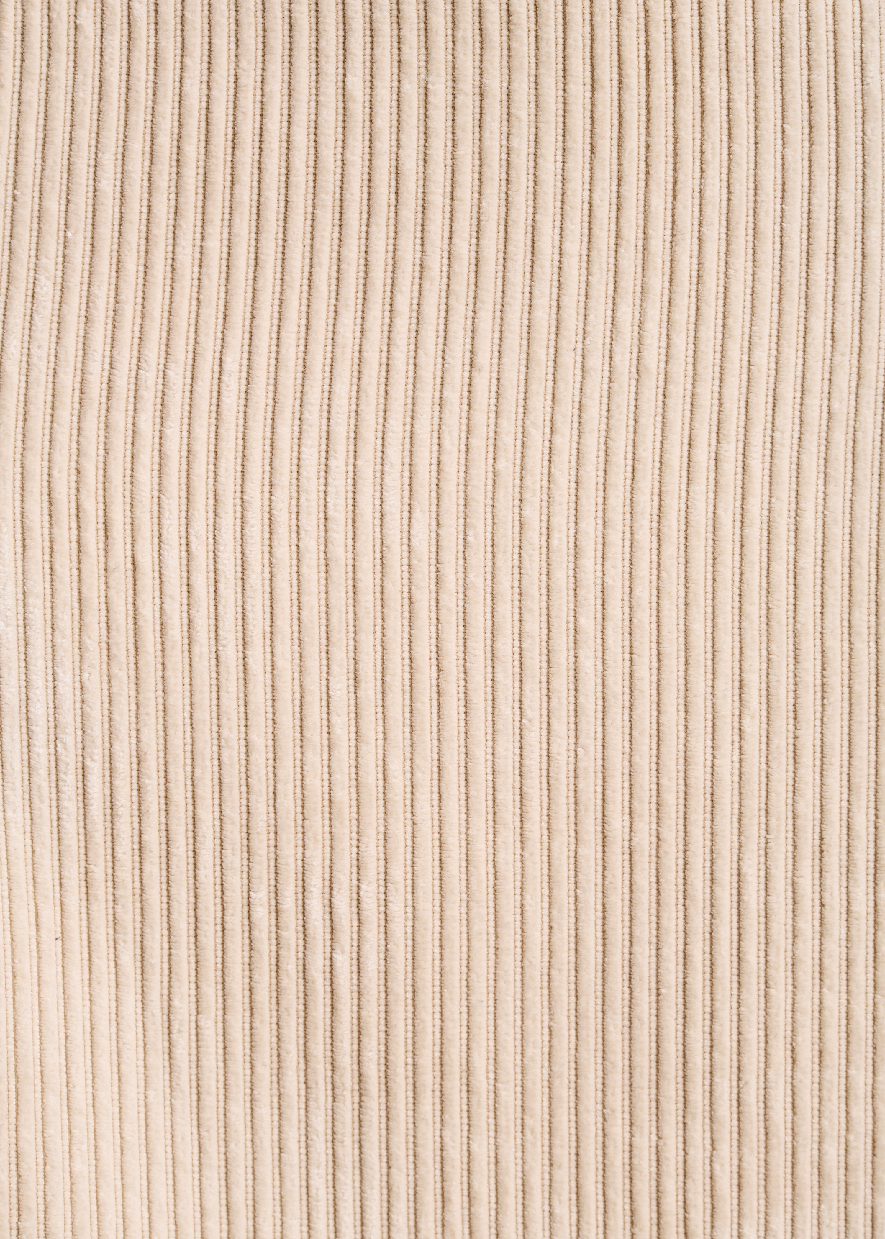 Robe chemise courte en velours côtelé écru