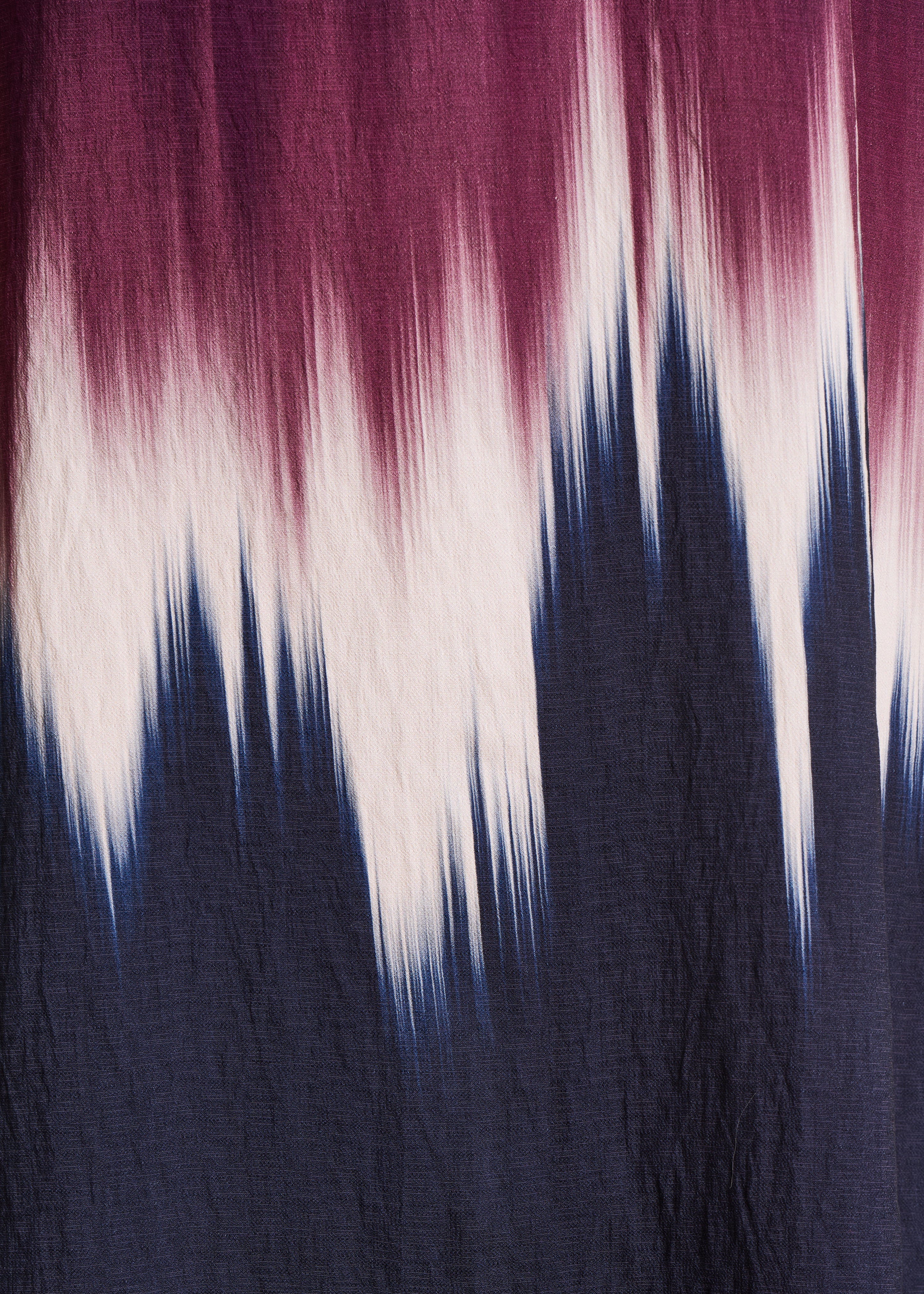 Long blue and plum tie & dye printed dress