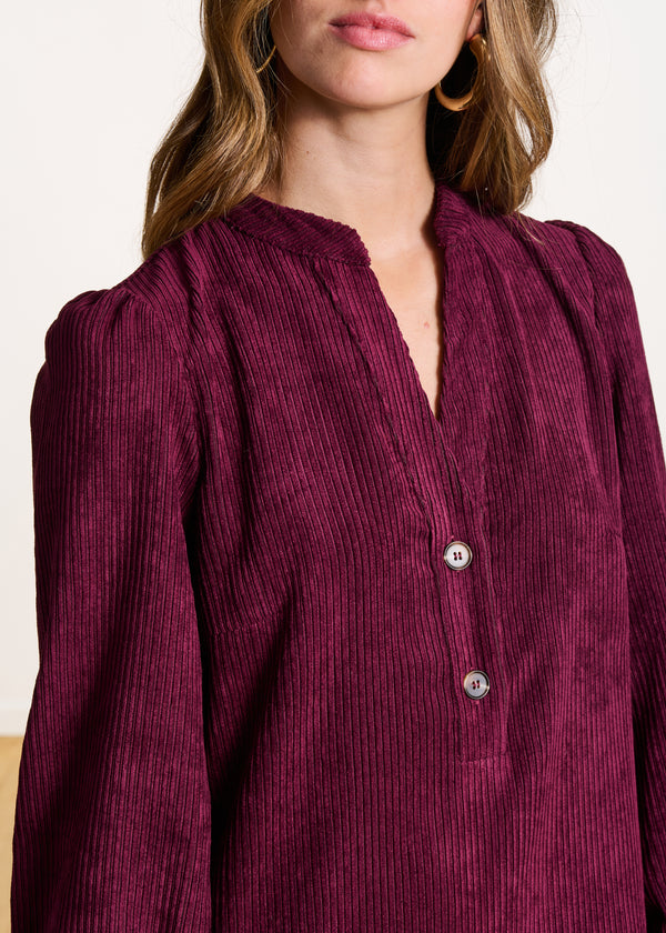 Jupe courte bordeaux velours côtelé bio - Jupe ethnique femme - Femme Jupe courte bordeaux velours côtelé bio - Jupe ethnique femme - Femme