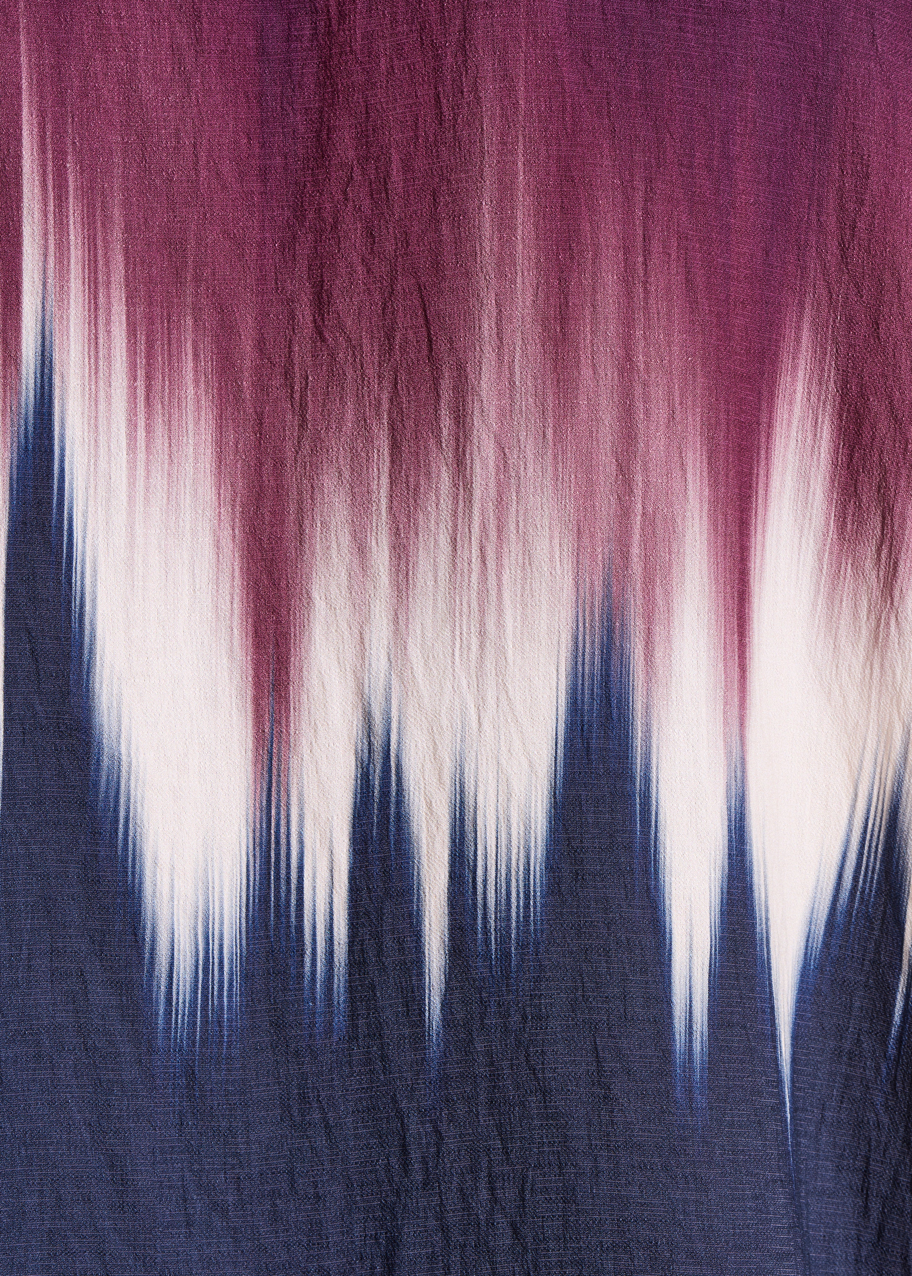 Oversized blue and plum top with tie & dye print