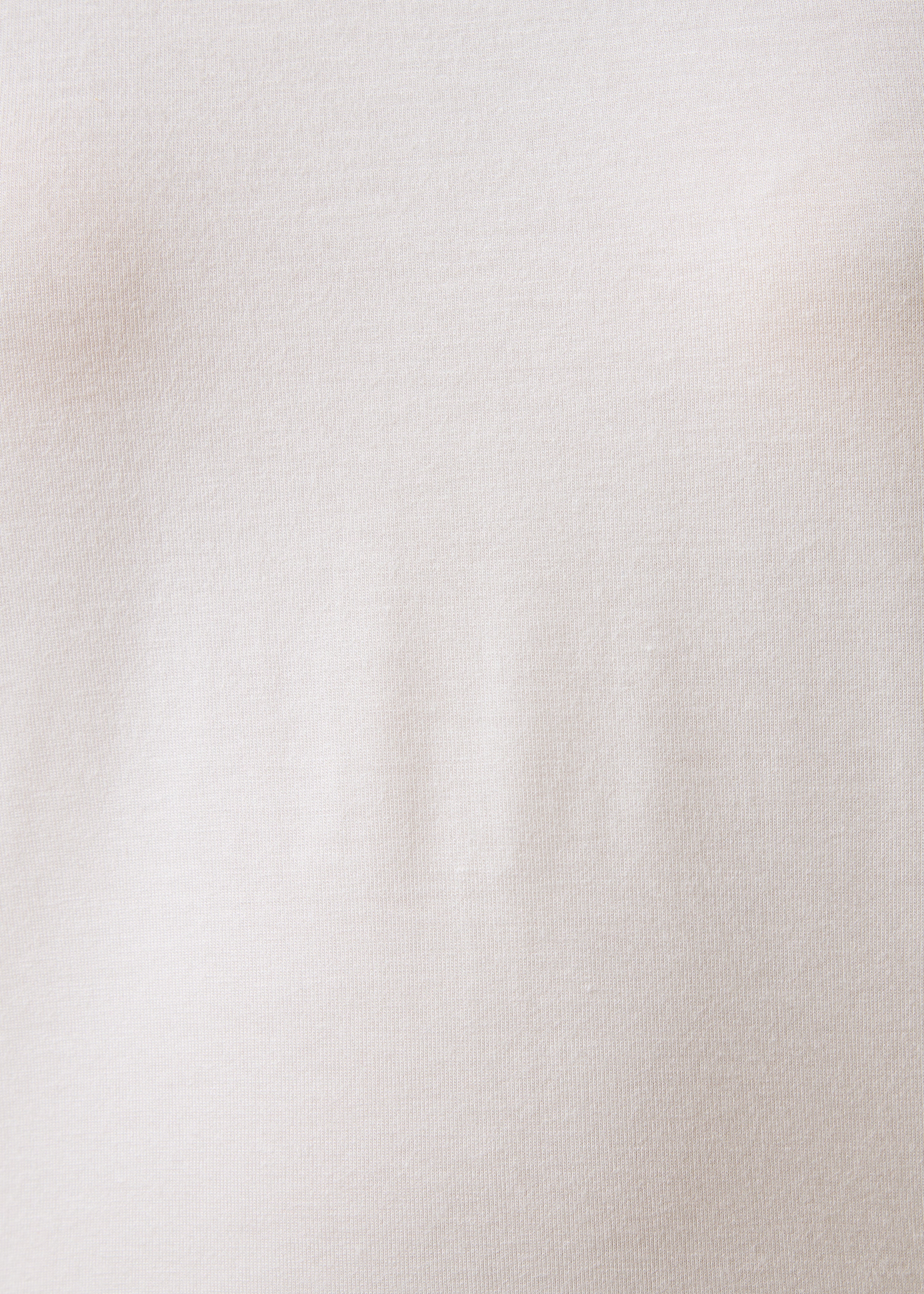 T-shirt ecru a manica lunga e aderente in modal