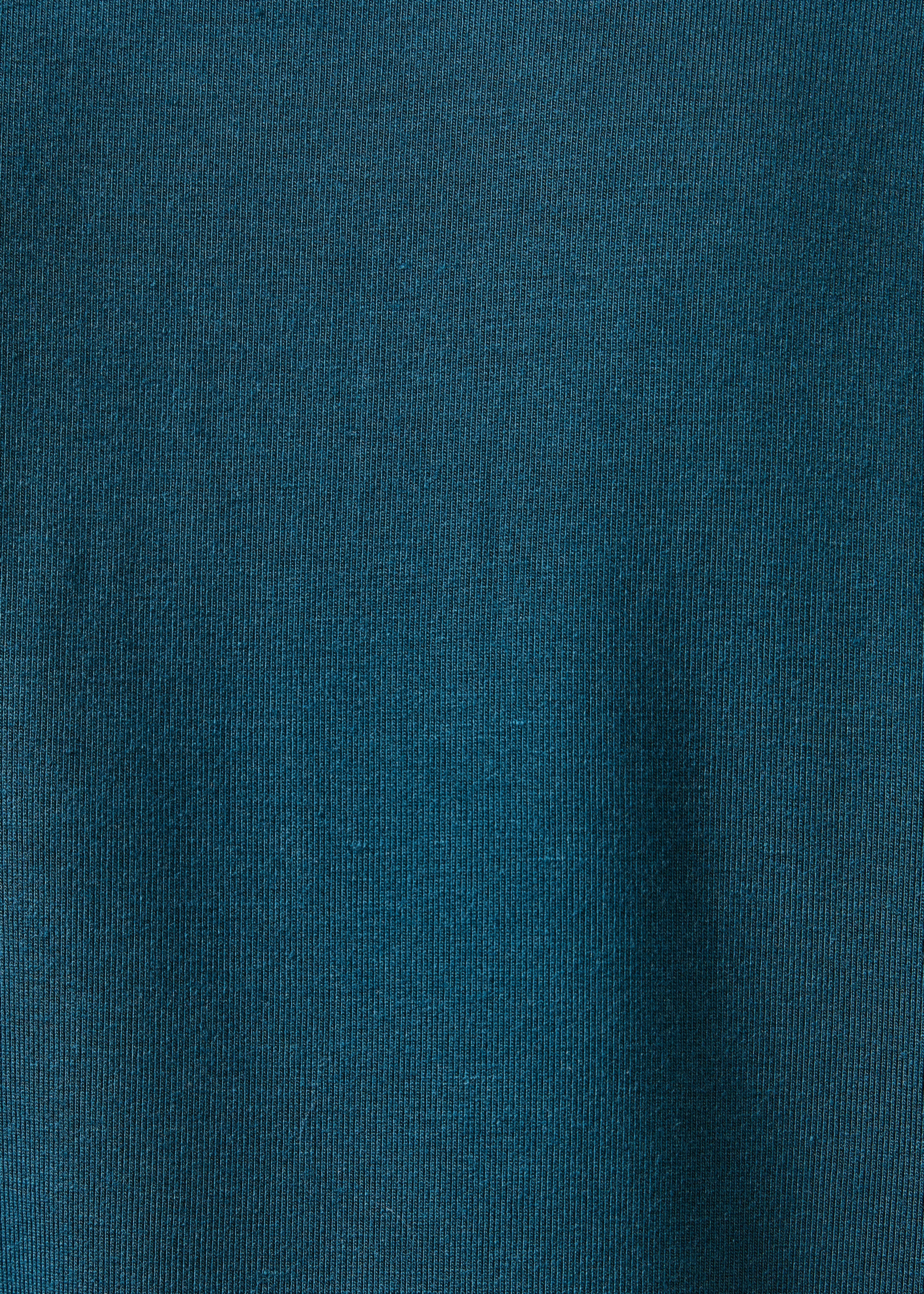 T-shirt blu petrolio maniche lunghe collo rotondo