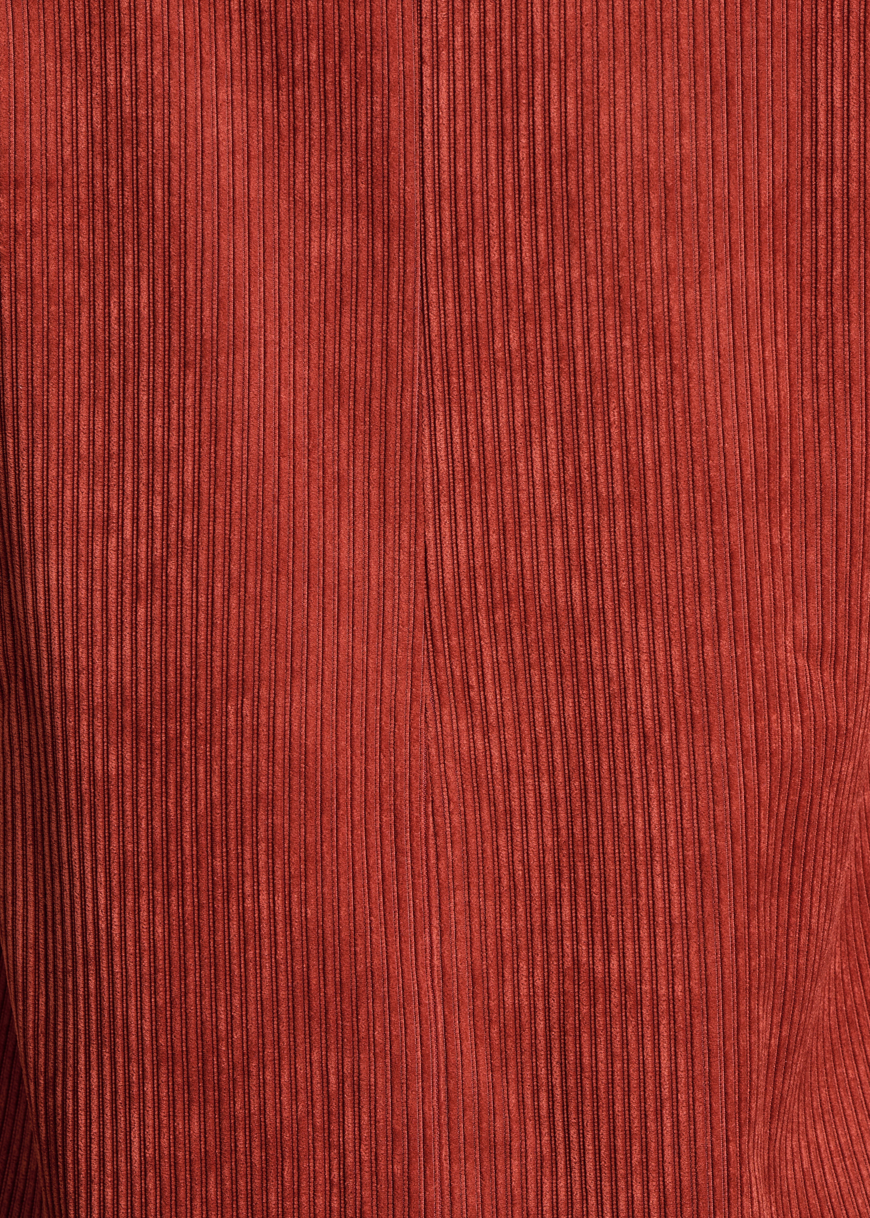 Veste tailleur terracotta en velours côtelé