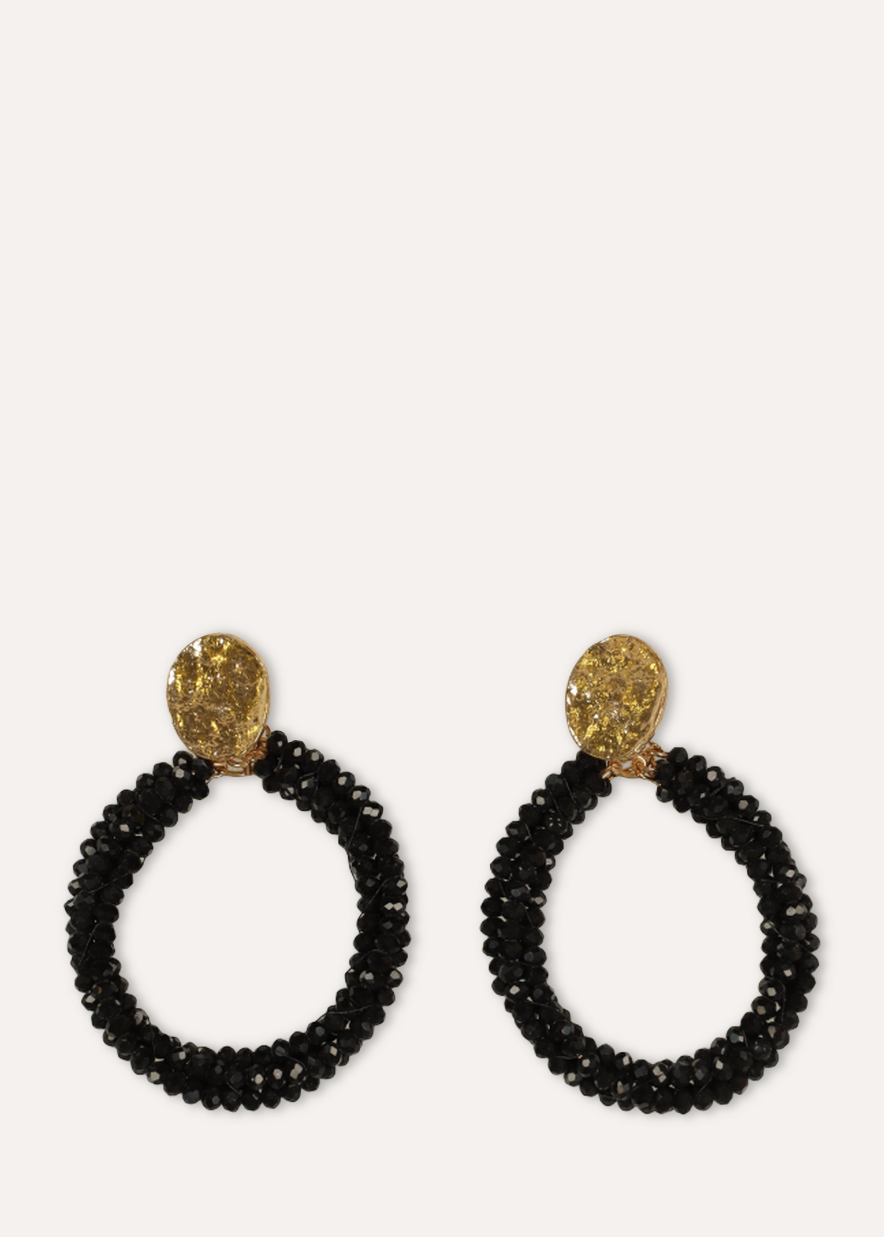 Pendientes colgantes de perlas negras