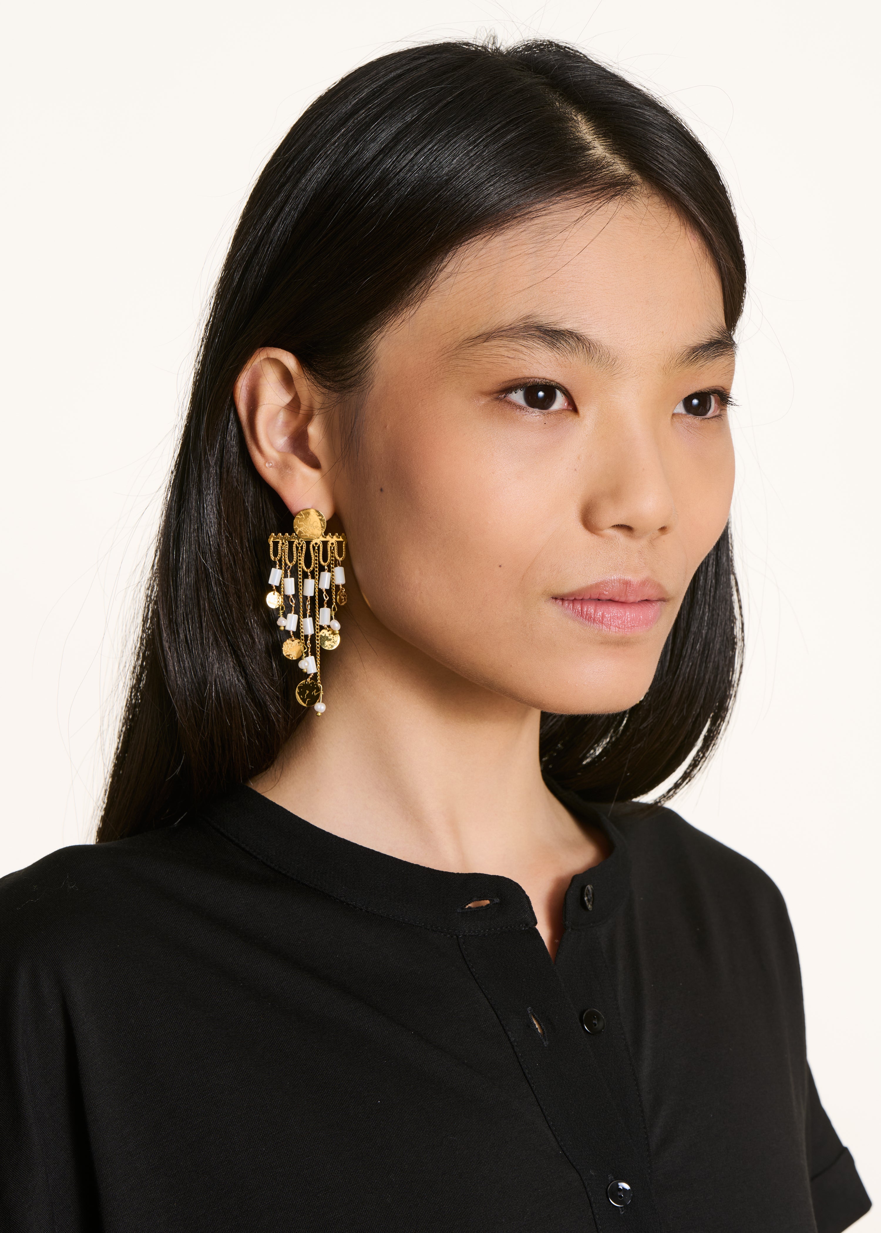 Gouden kroonluchteroorbellen