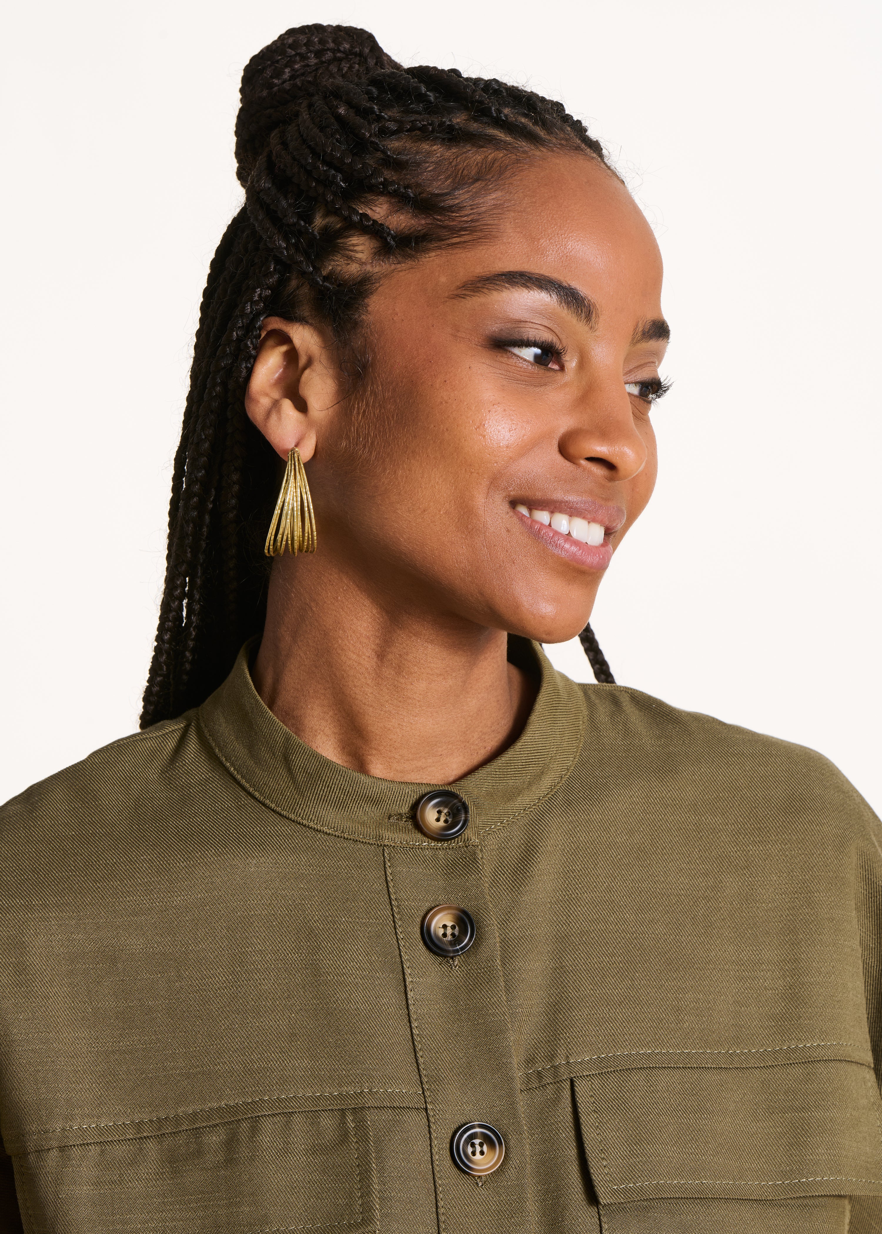 Golden hoop earrings