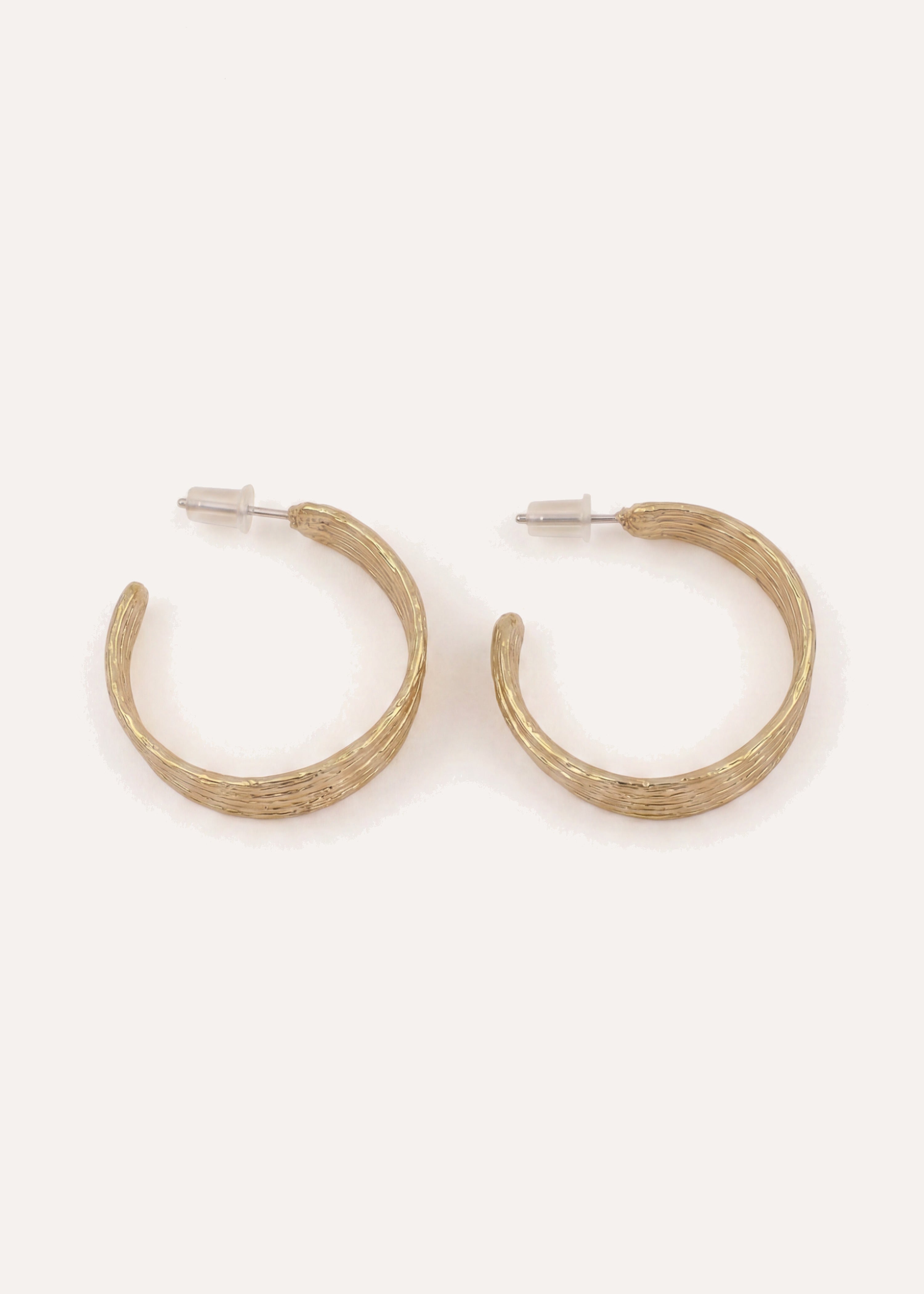 Golden hoop earrings