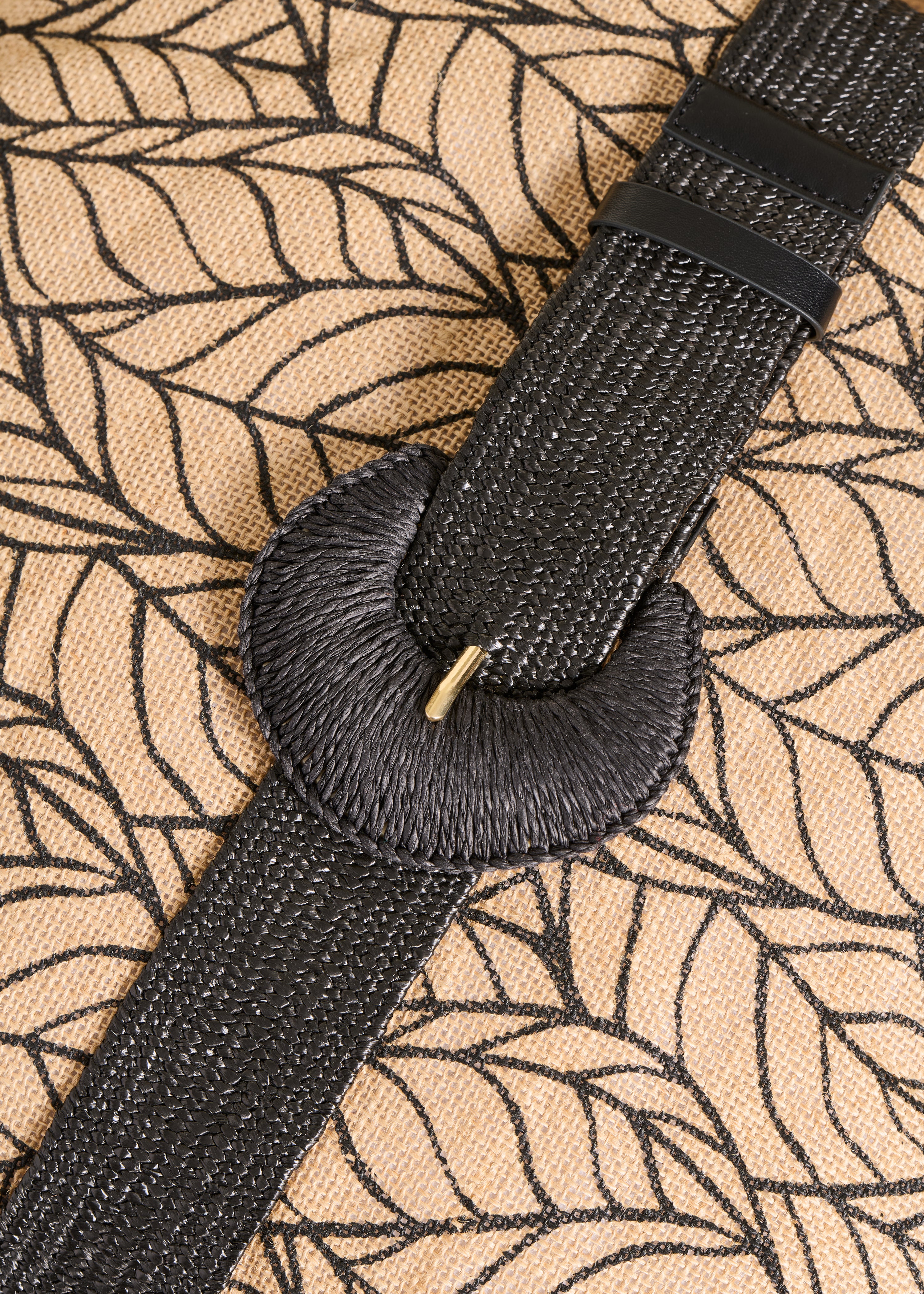 Cinturón ancho elástico negro