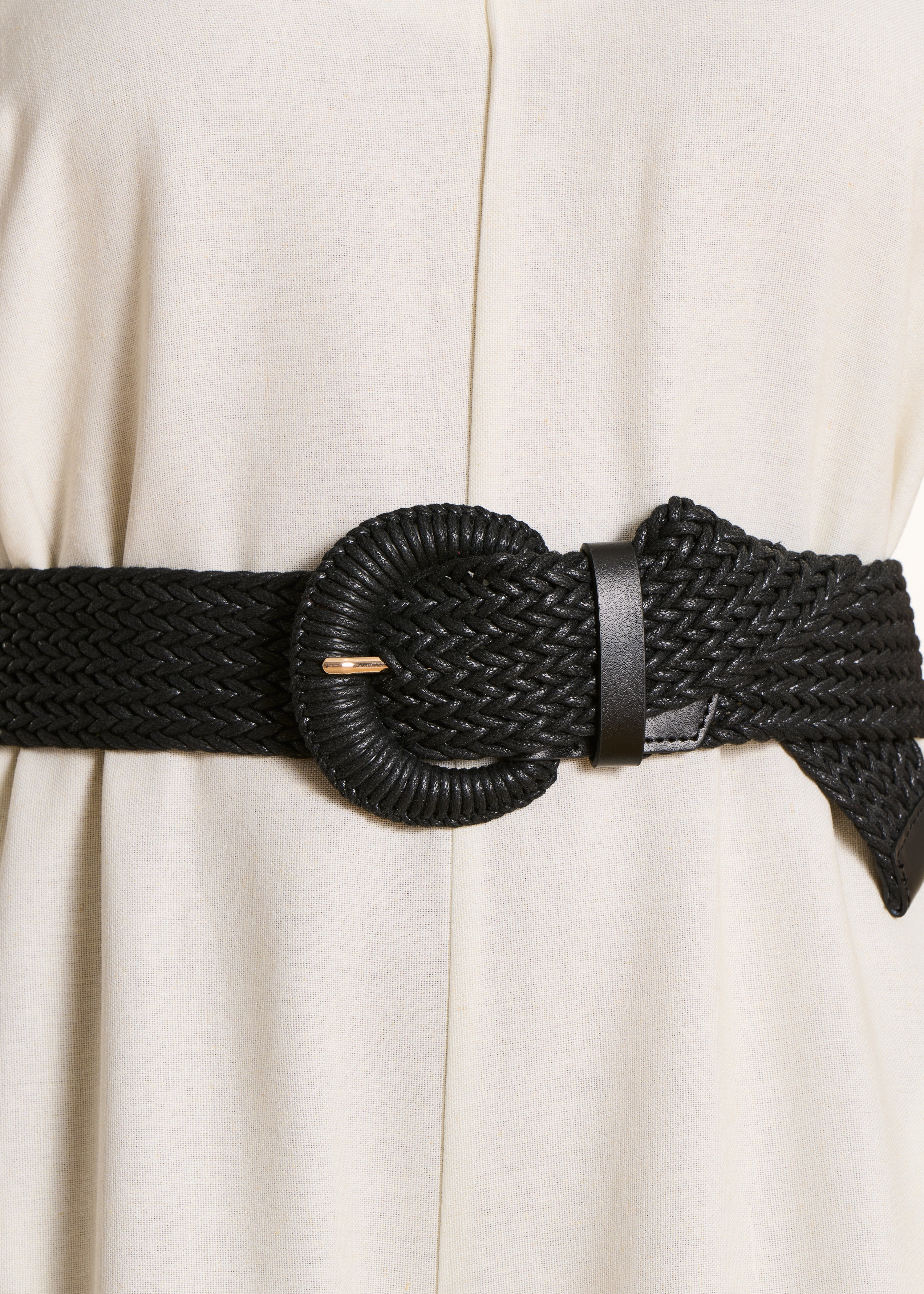 Cinturón elástico ancho negro