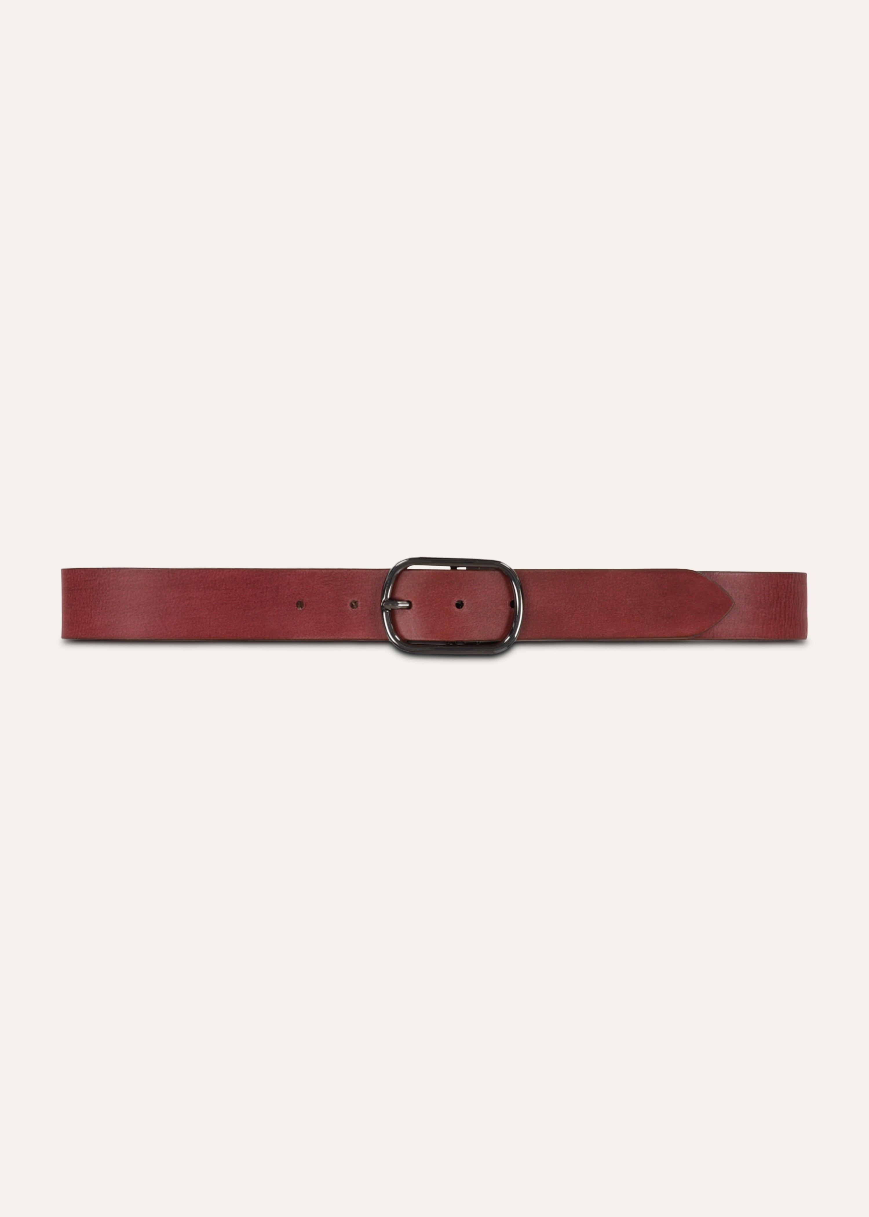 Ceinture en cuir réversible bordeaux et doré