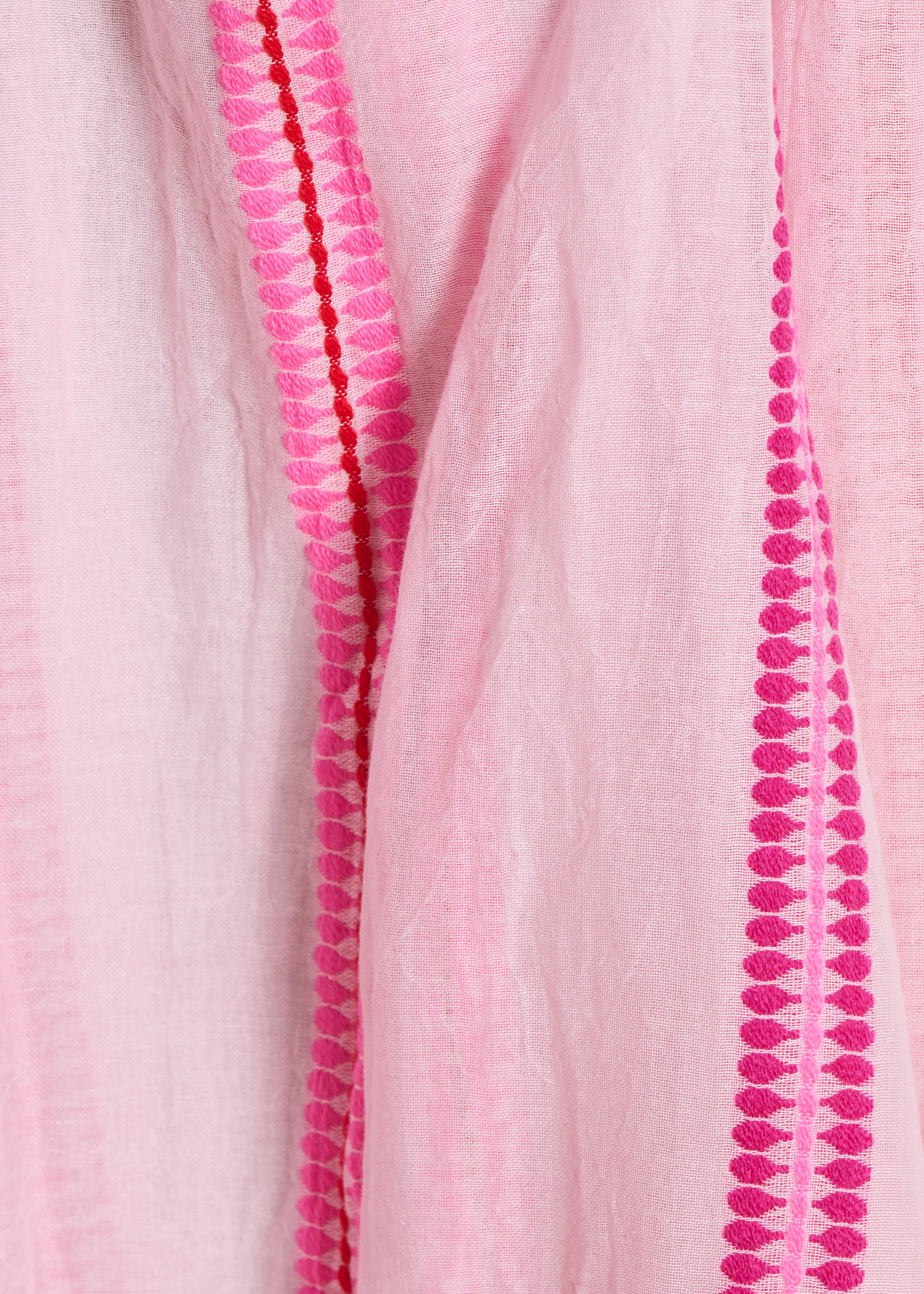 Foulard rayures fantaisie rose