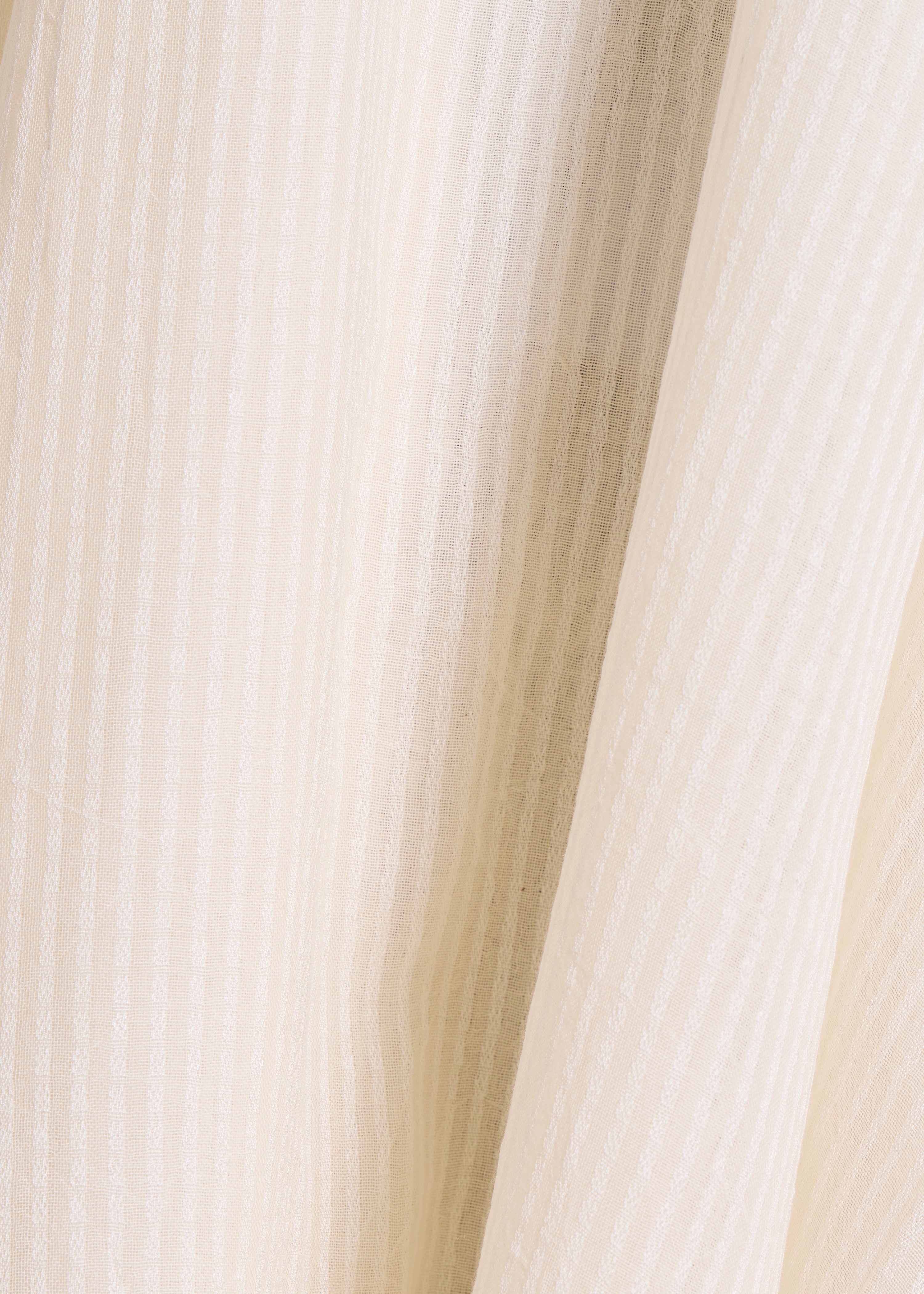 Ecru scarf with fine stripes