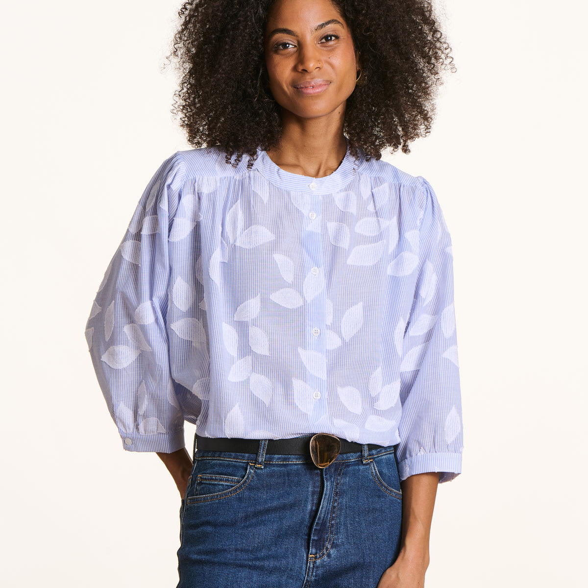 Chemisier style tunique pour femmes en Marron - BAMIKA