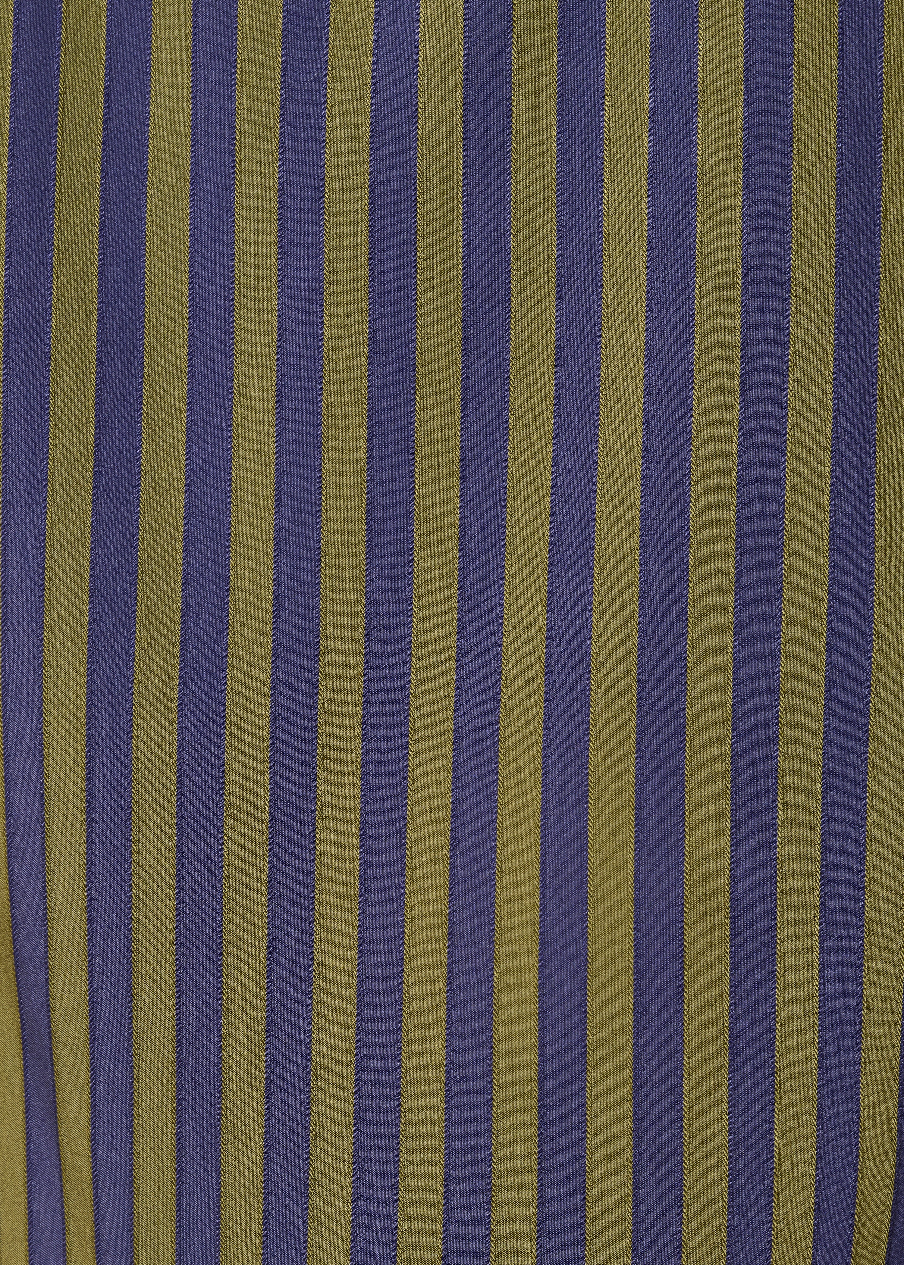 Camicia kaki e blu a righe maniche lunghe