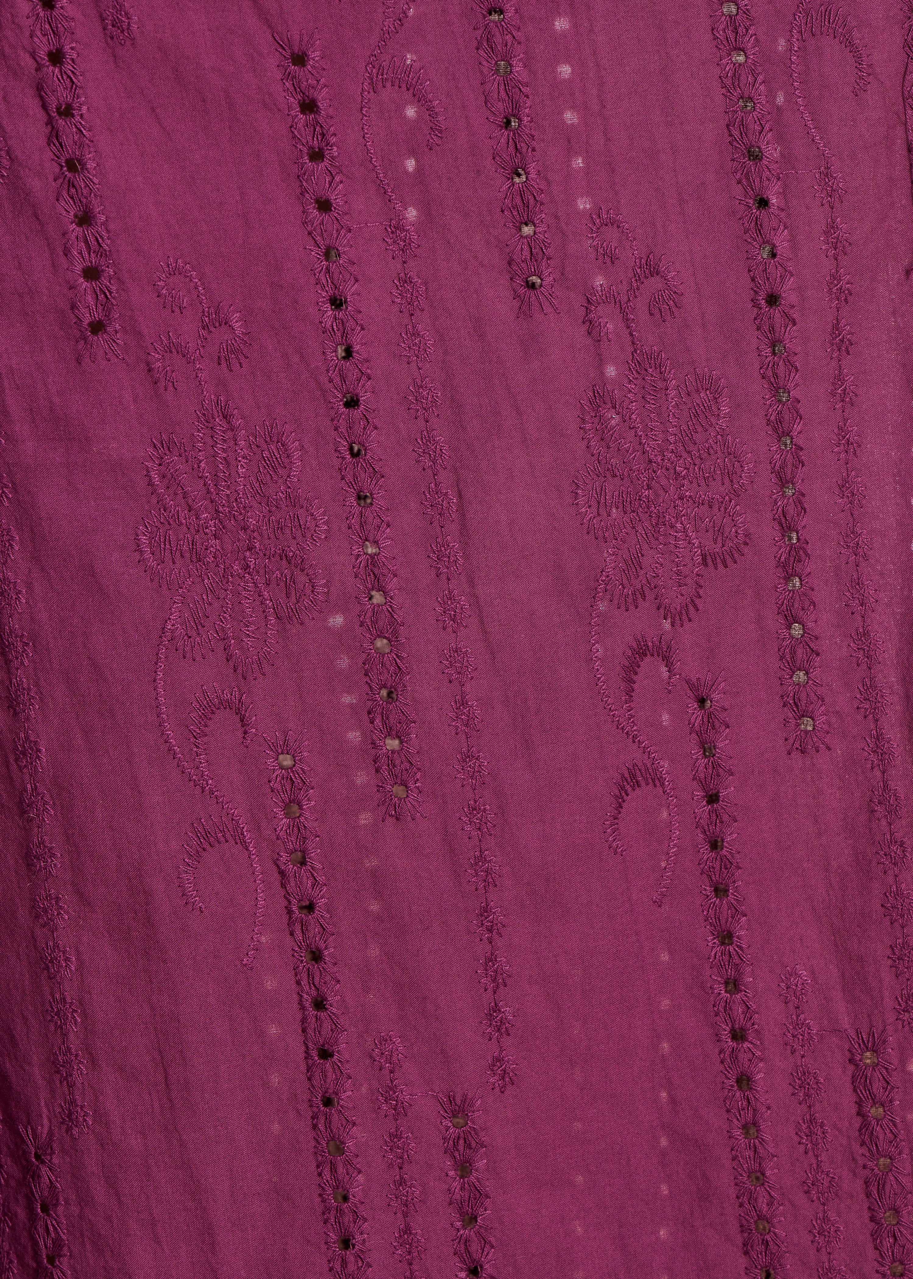 Violette playsuit in Engelse borduurwerk