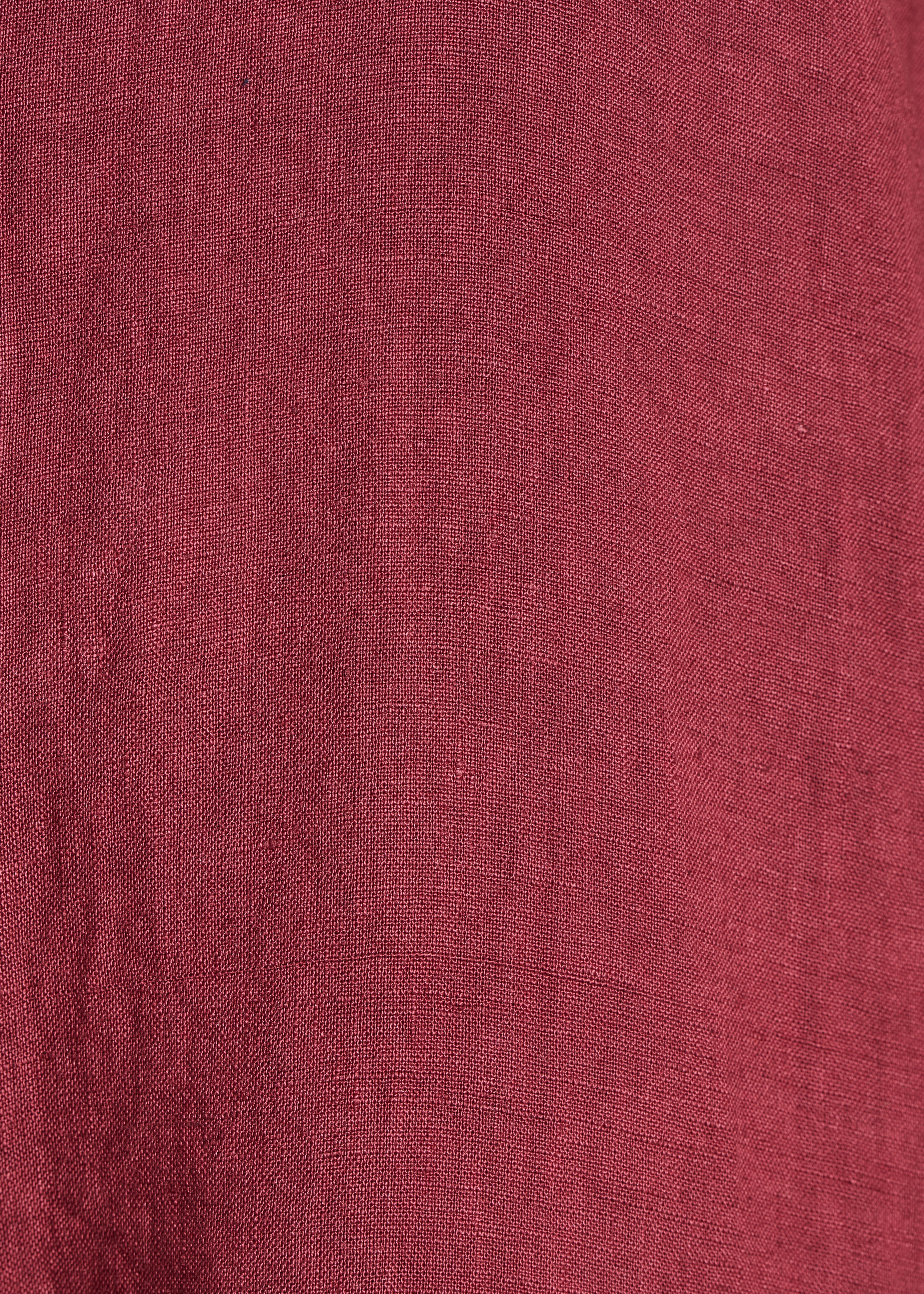 Burgundy linen jumpsuit with elastic straps