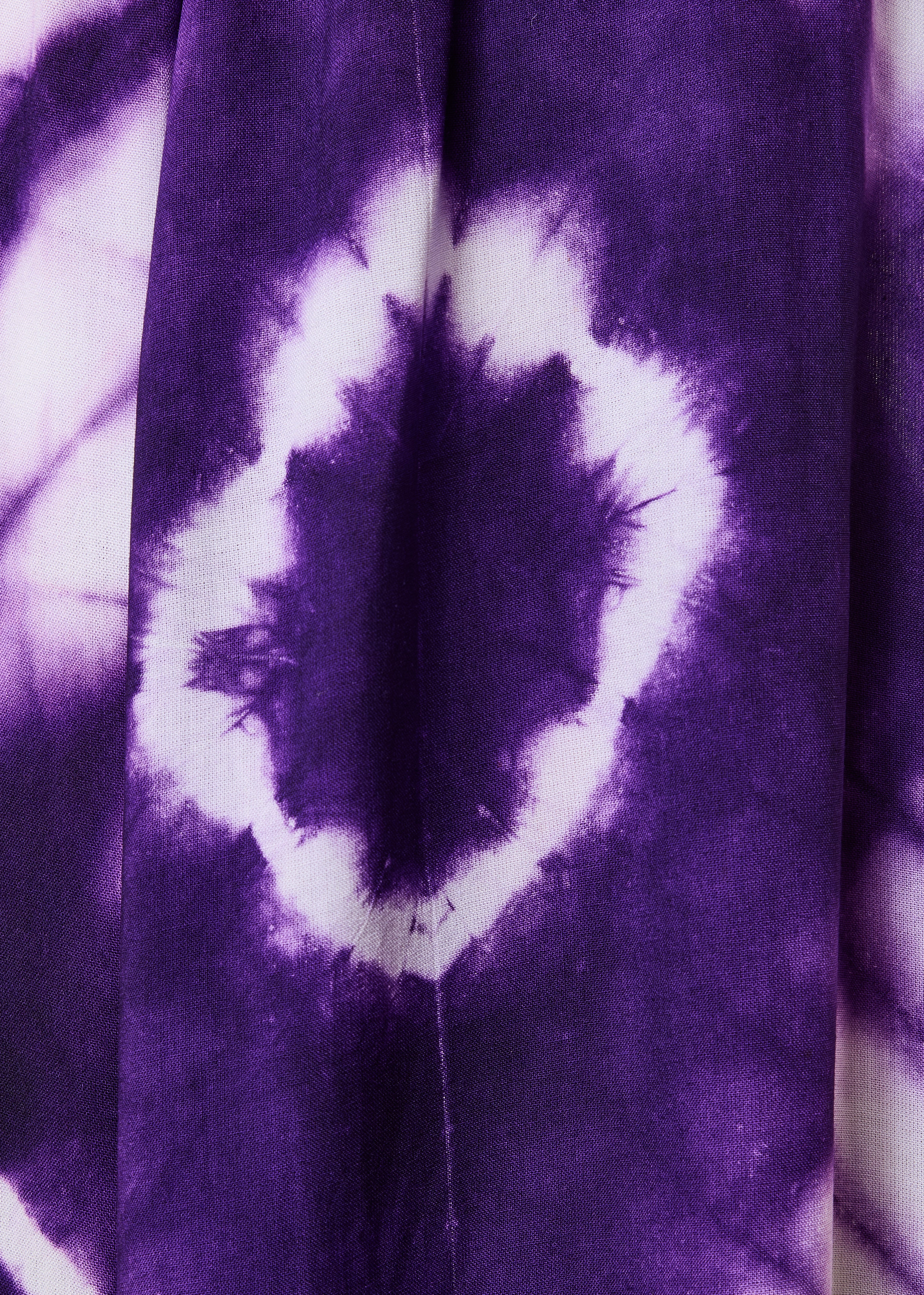 Loose purple printed jumpsuit with straps