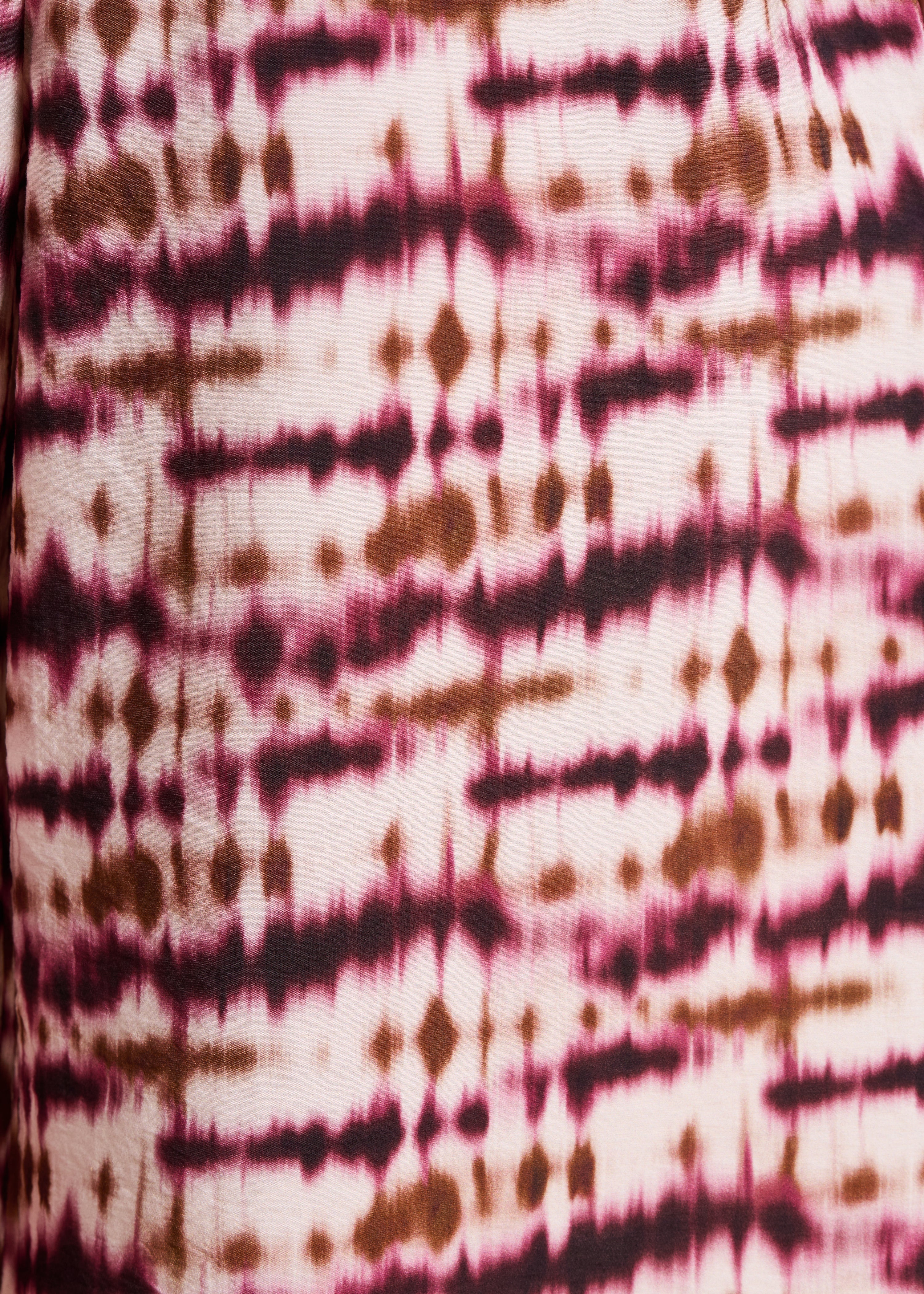 Tie & dye printed burgundy jumpsuit