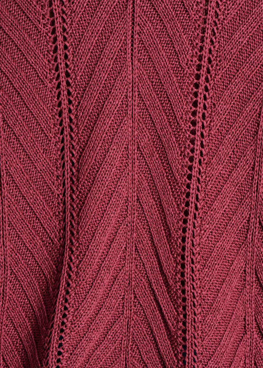 Gilet terracotta ouvert en maille crochet ajourée - La Fée Maraboutée