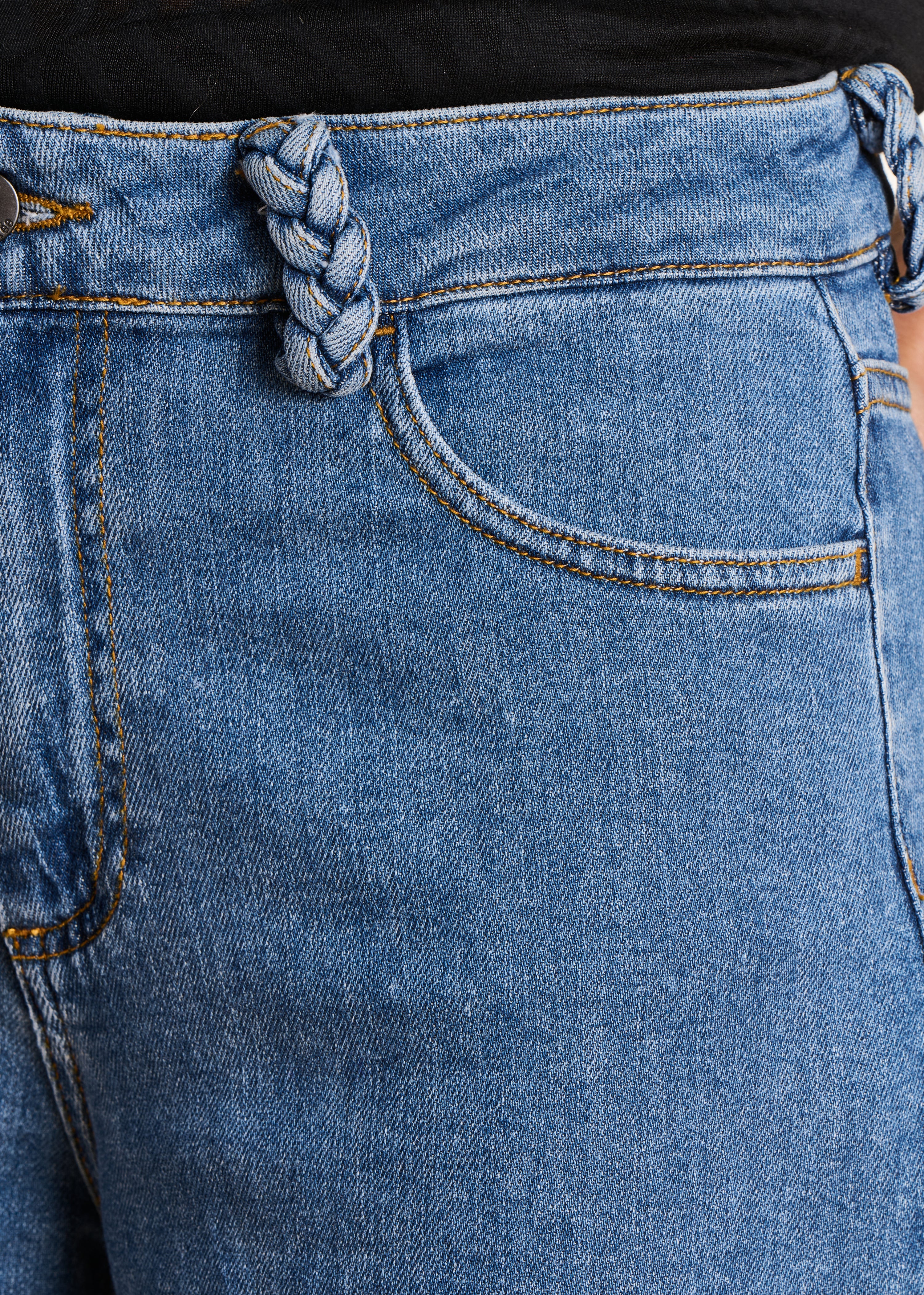 Jean large bleu délavé en coton biologique