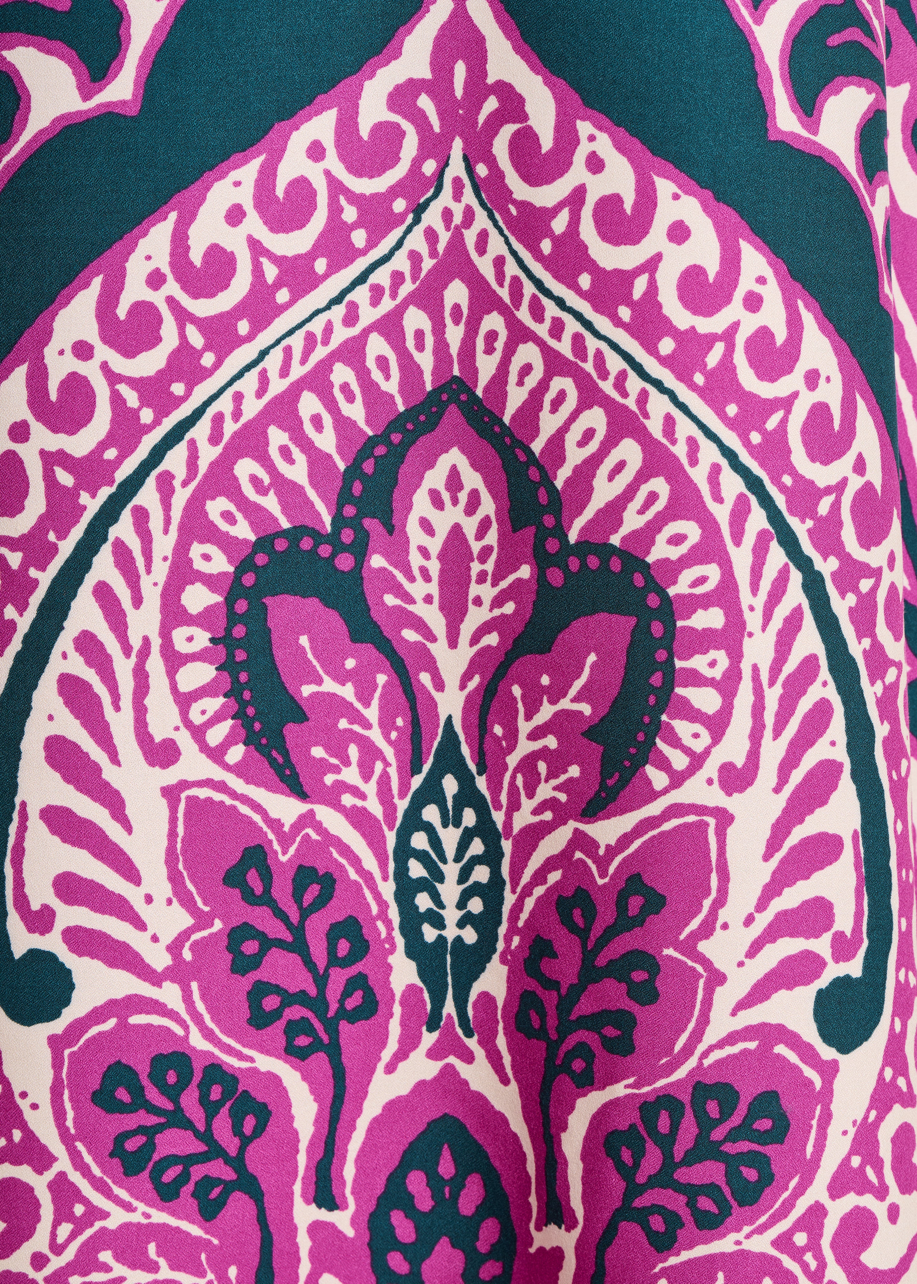 Jupe midi évasée à imprimé violet