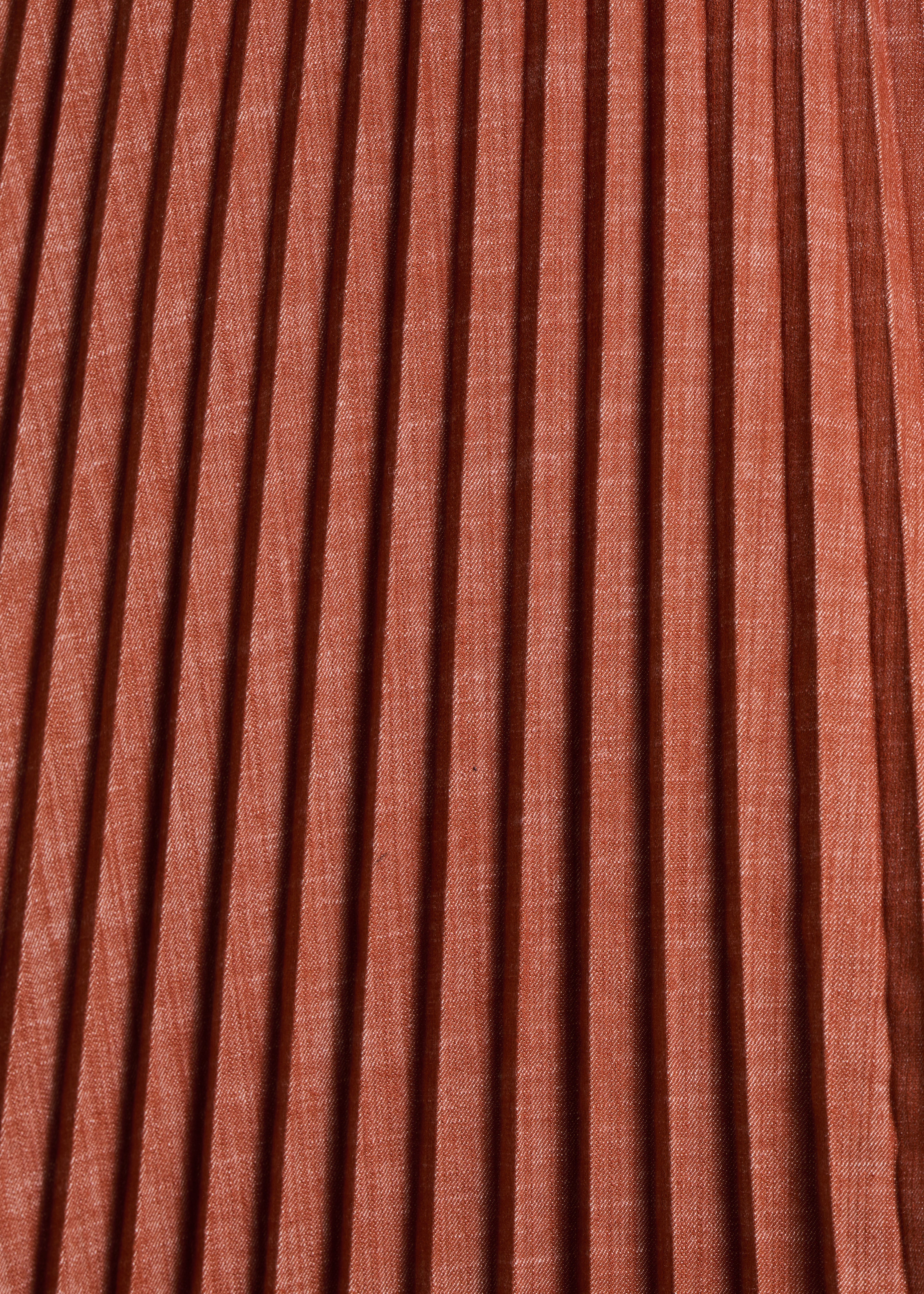 Jupe mi-longue en denim marron