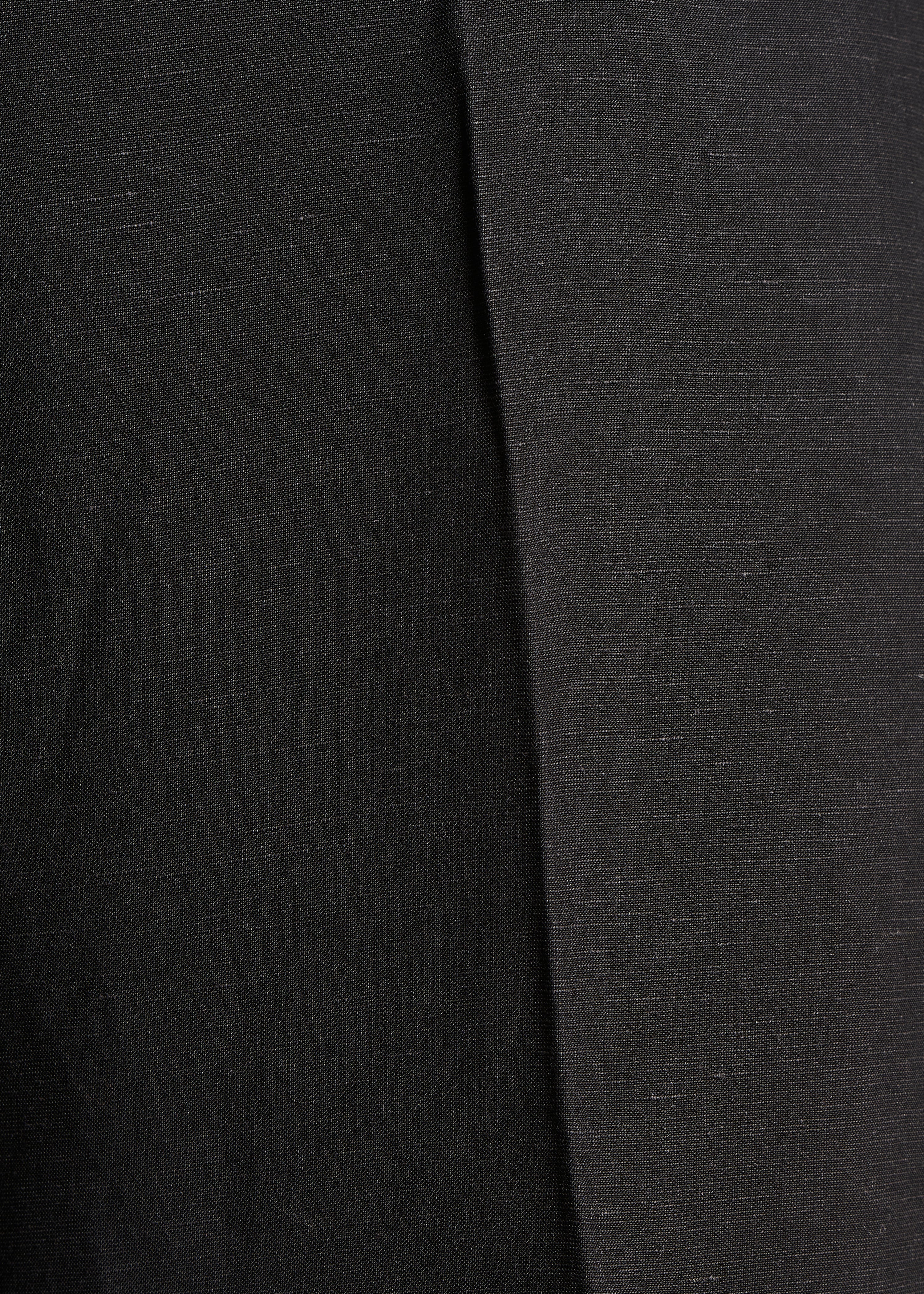 Wide black high-waisted trousers