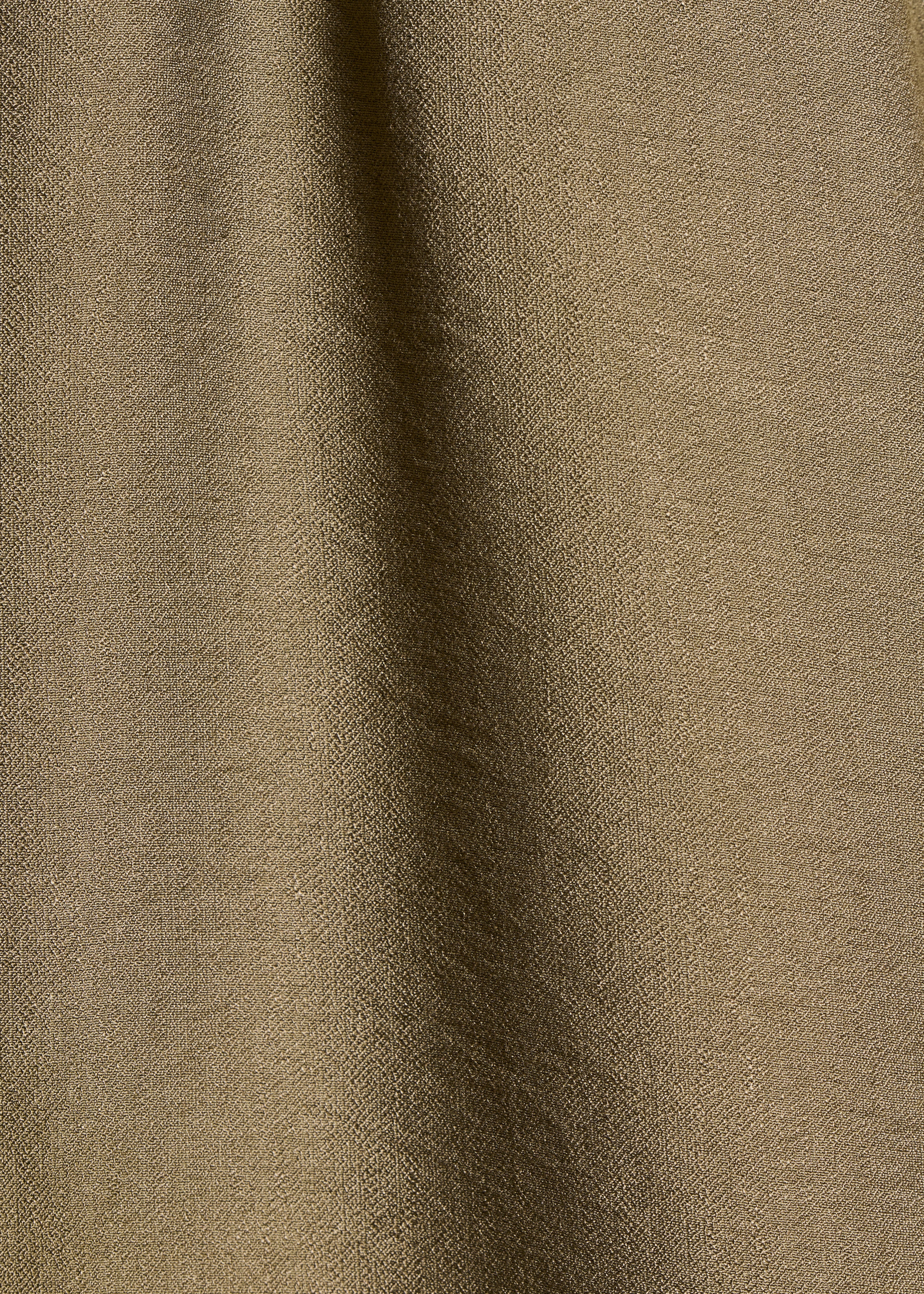 Wijde kaki broek met elastische taille