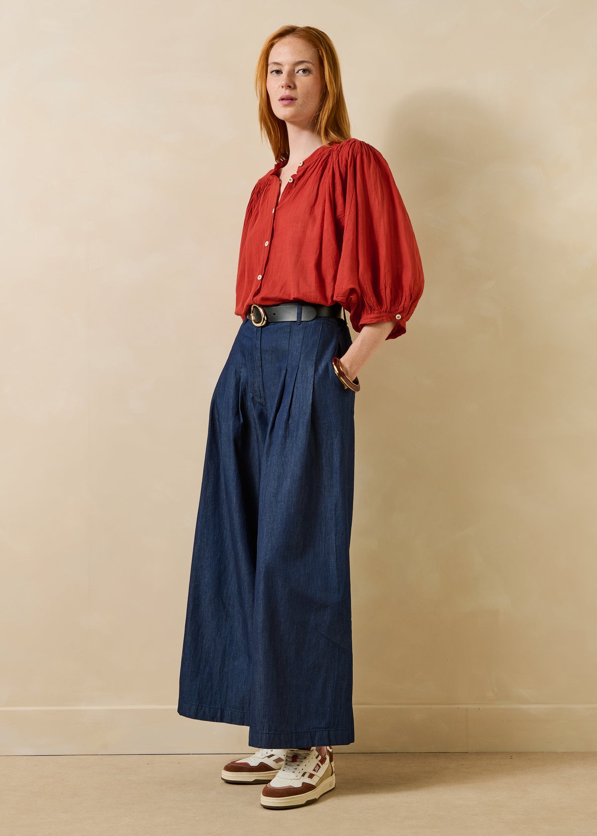 Pantalon bleu brut - Flaque