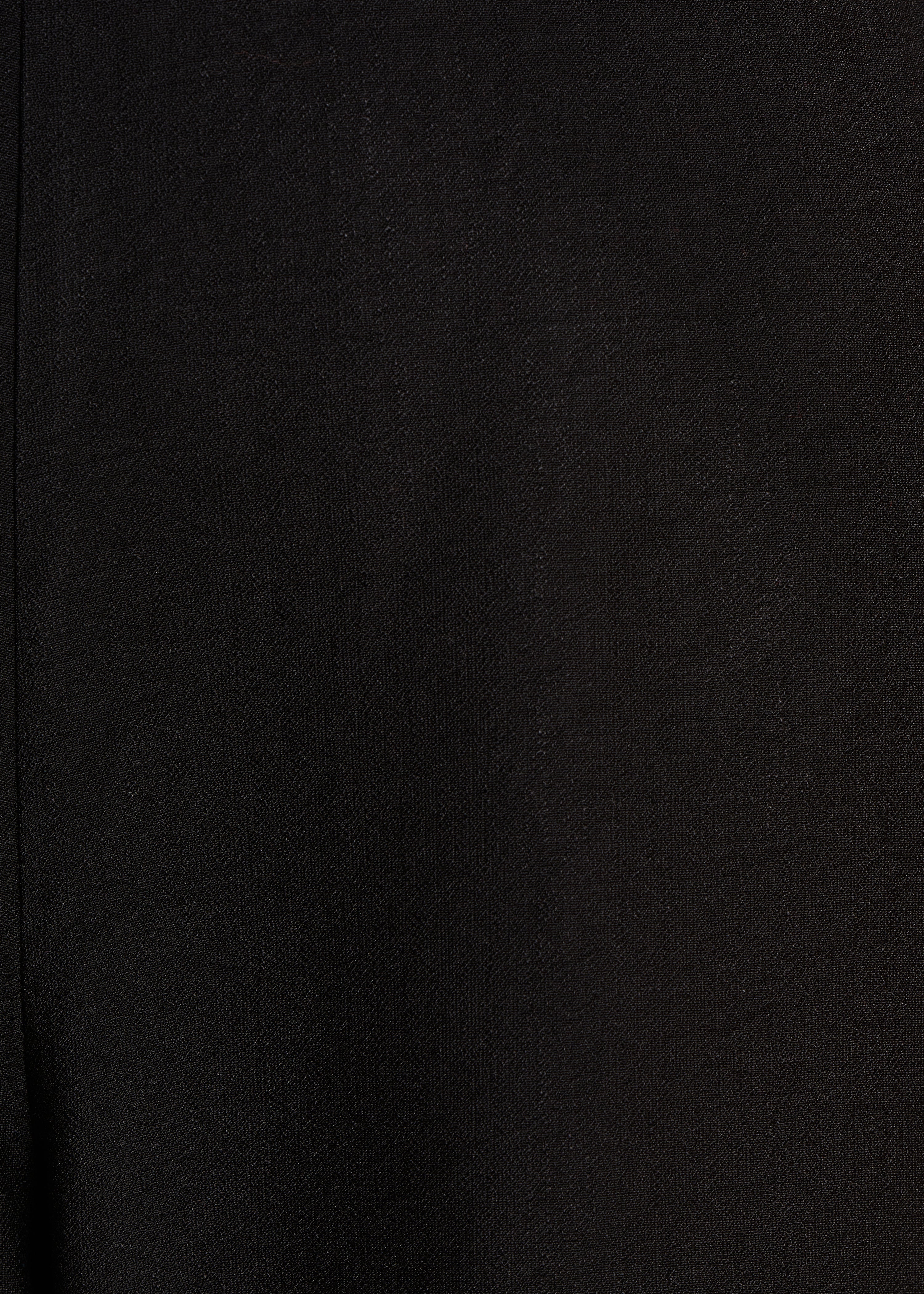 Fluid black straight-leg belted trousers