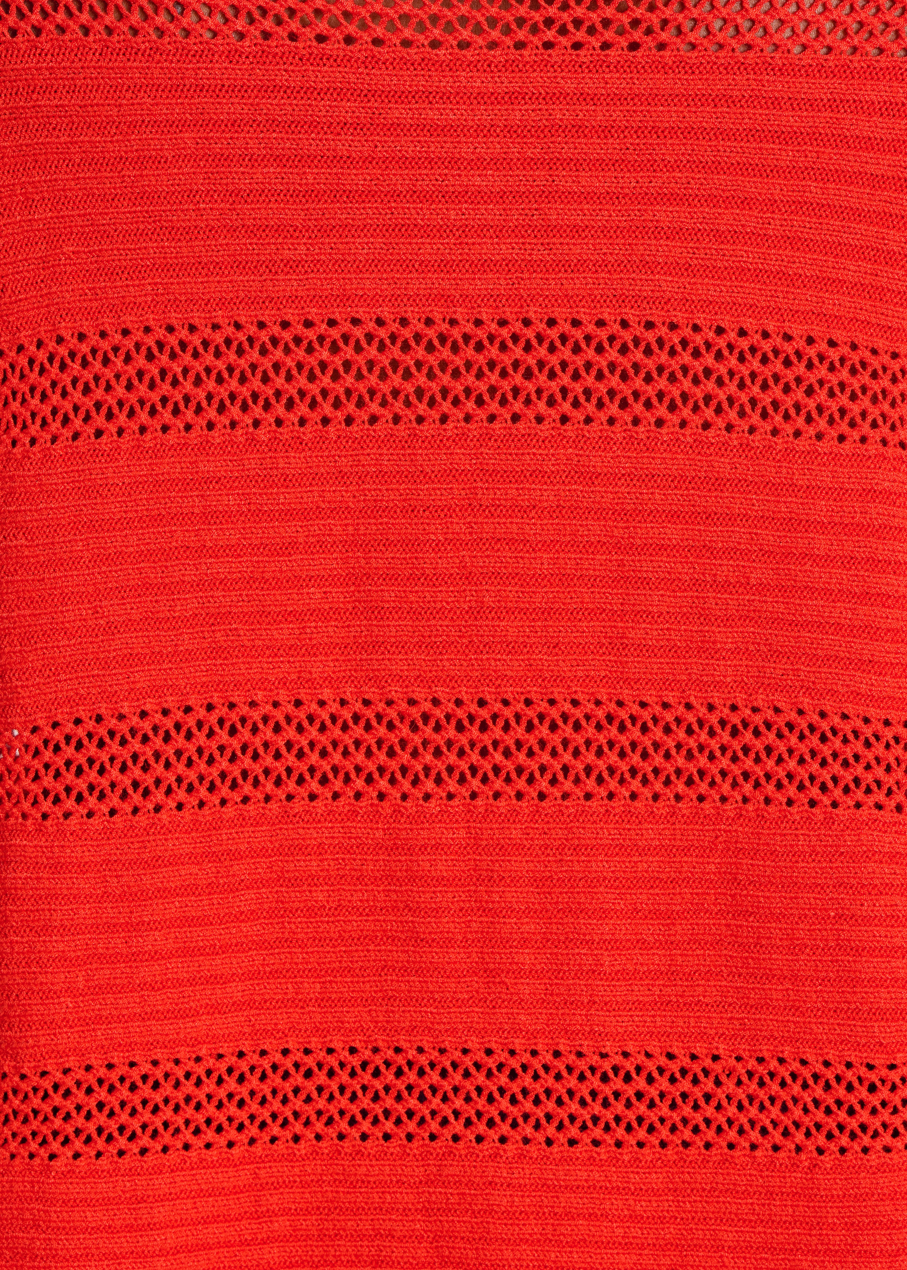 Pull cape rouge manches longues