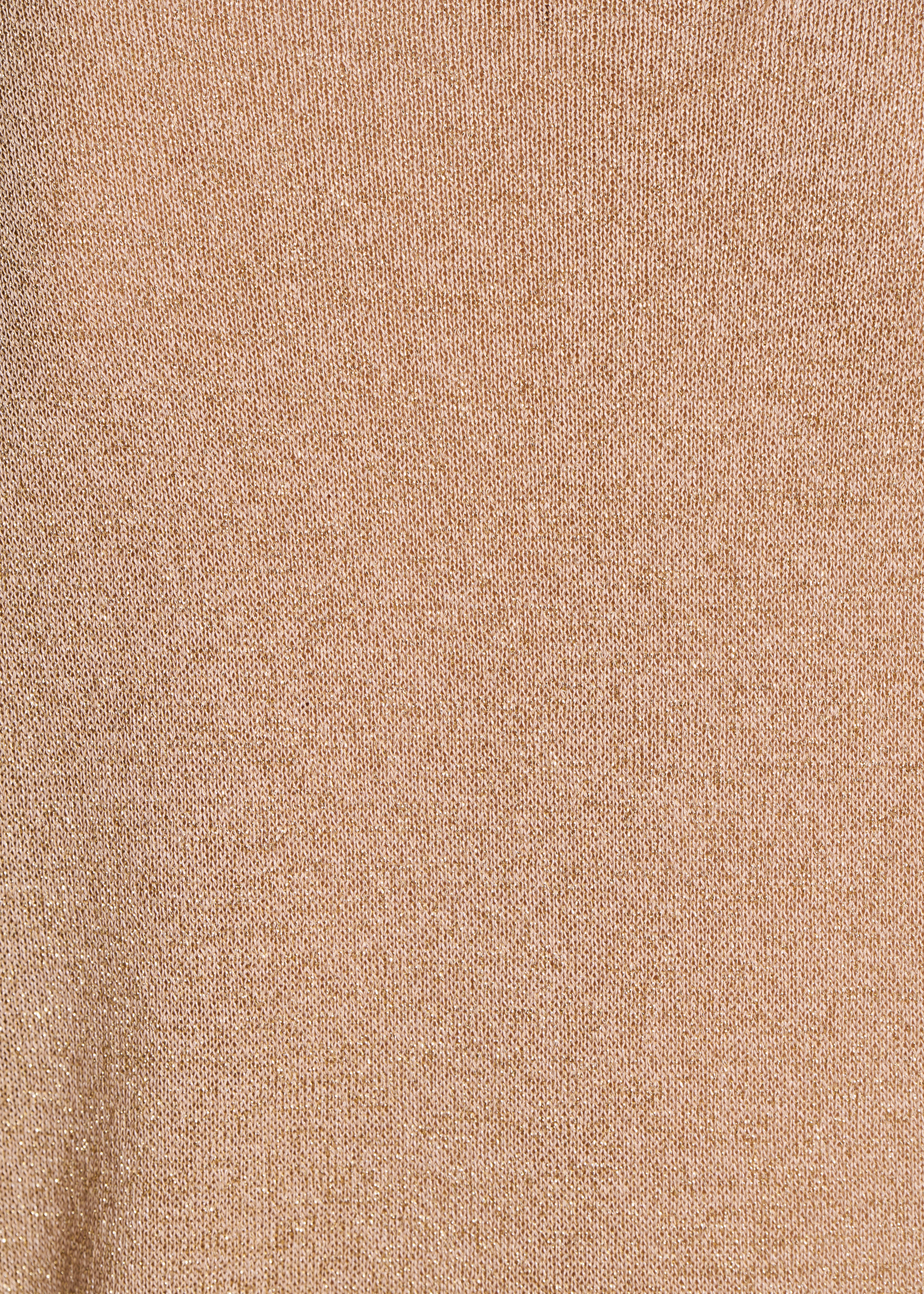 Short knit sweater in bronze yarn with short sleeves