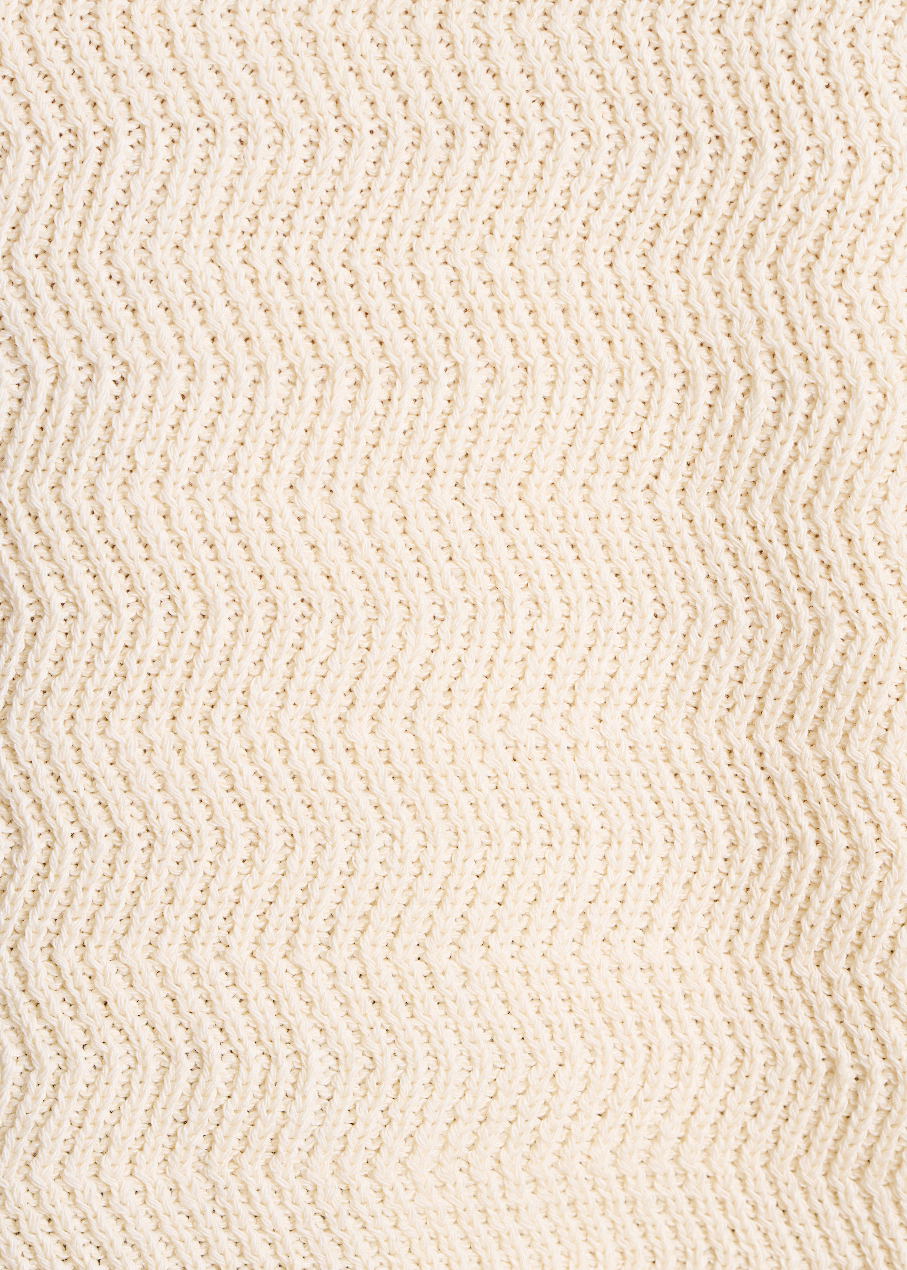 Pull court écru à rayures