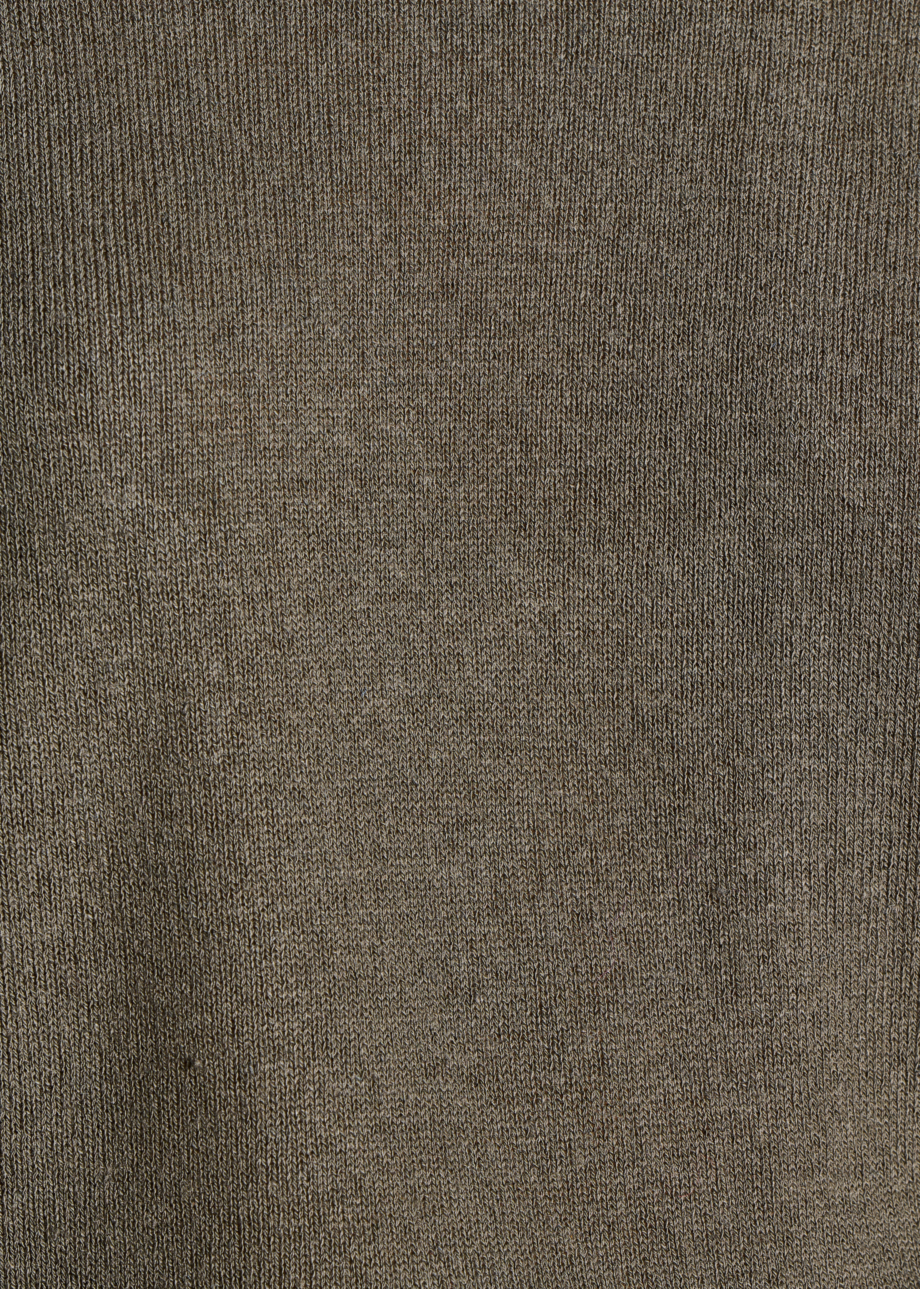 Fijngebreide kaki trui met boothals