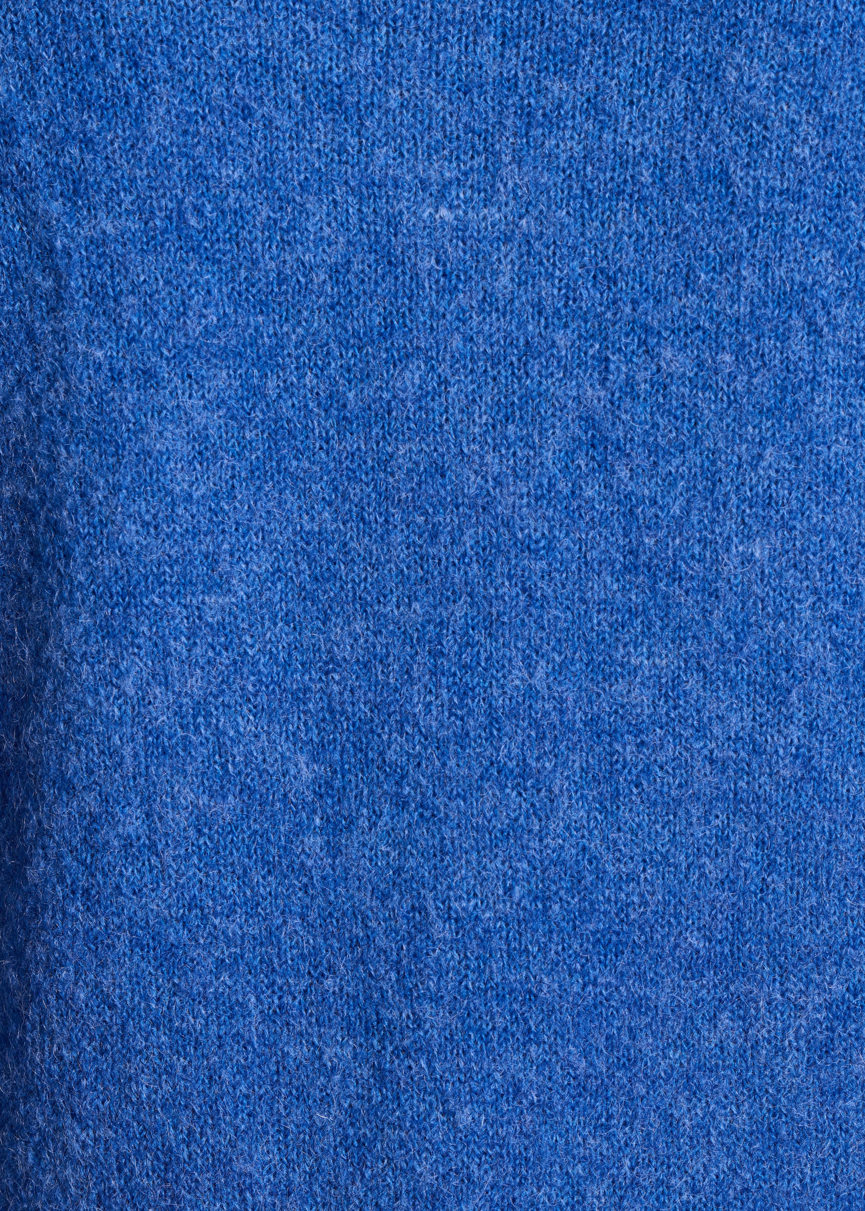 Pull bleu droit col rond